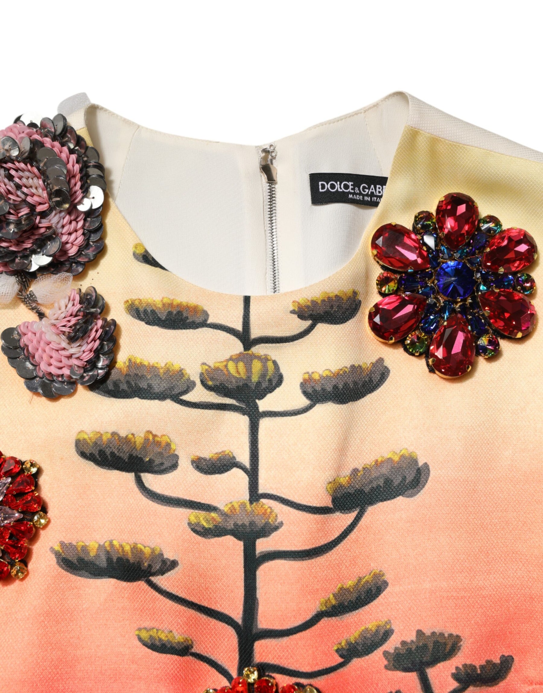 Dolce & Gabbana Multicolor Crystal Embellished A-line Mini Dress | Regal Royce