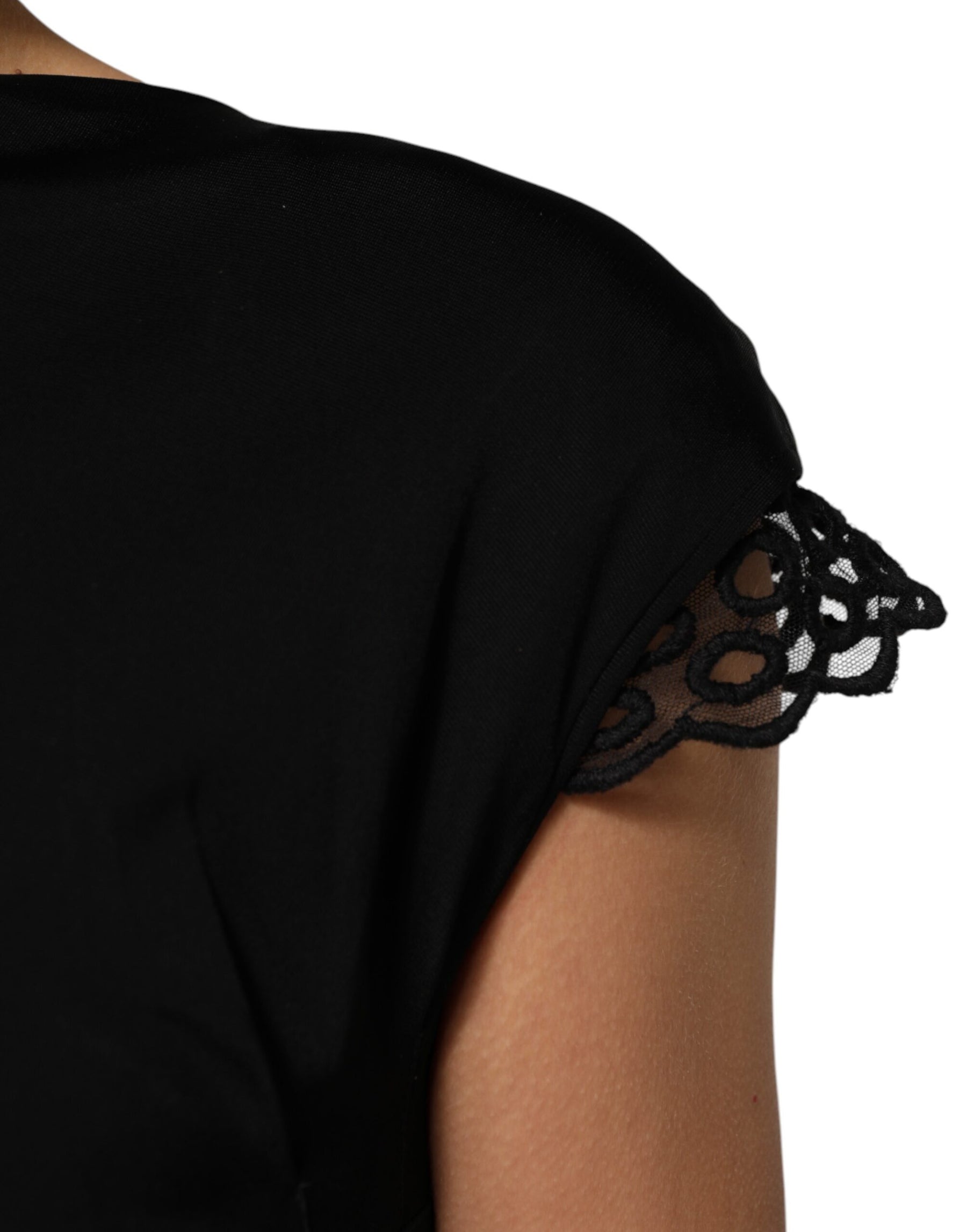 Roberto Cavalli Black Bodycon Short Sleeves Dress | Regal Royce