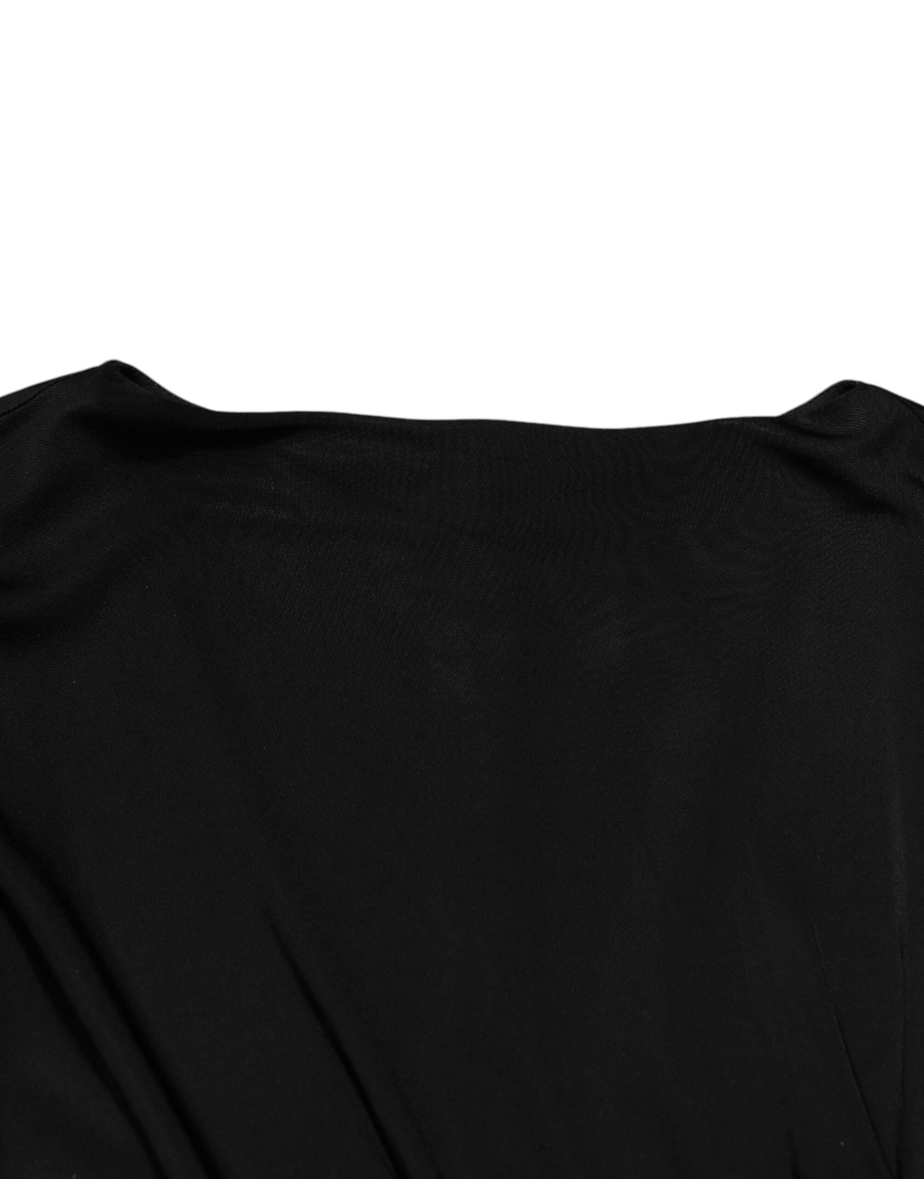 Roberto Cavalli Black Bodycon Short Sleeves Dress | Regal Royce