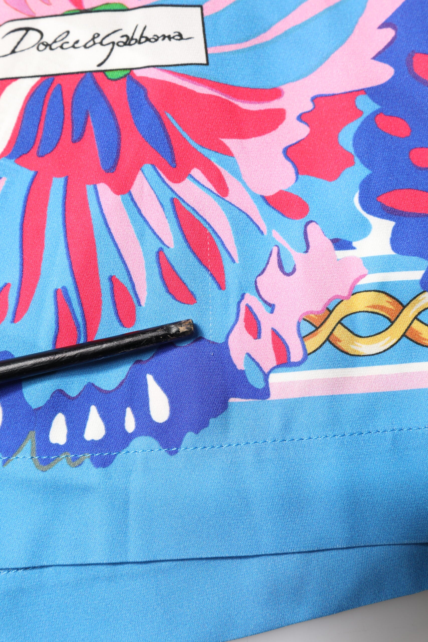 Dolce & Gabbana Multicolor Floral Printed Tunic Blouse Top | Regal Royce