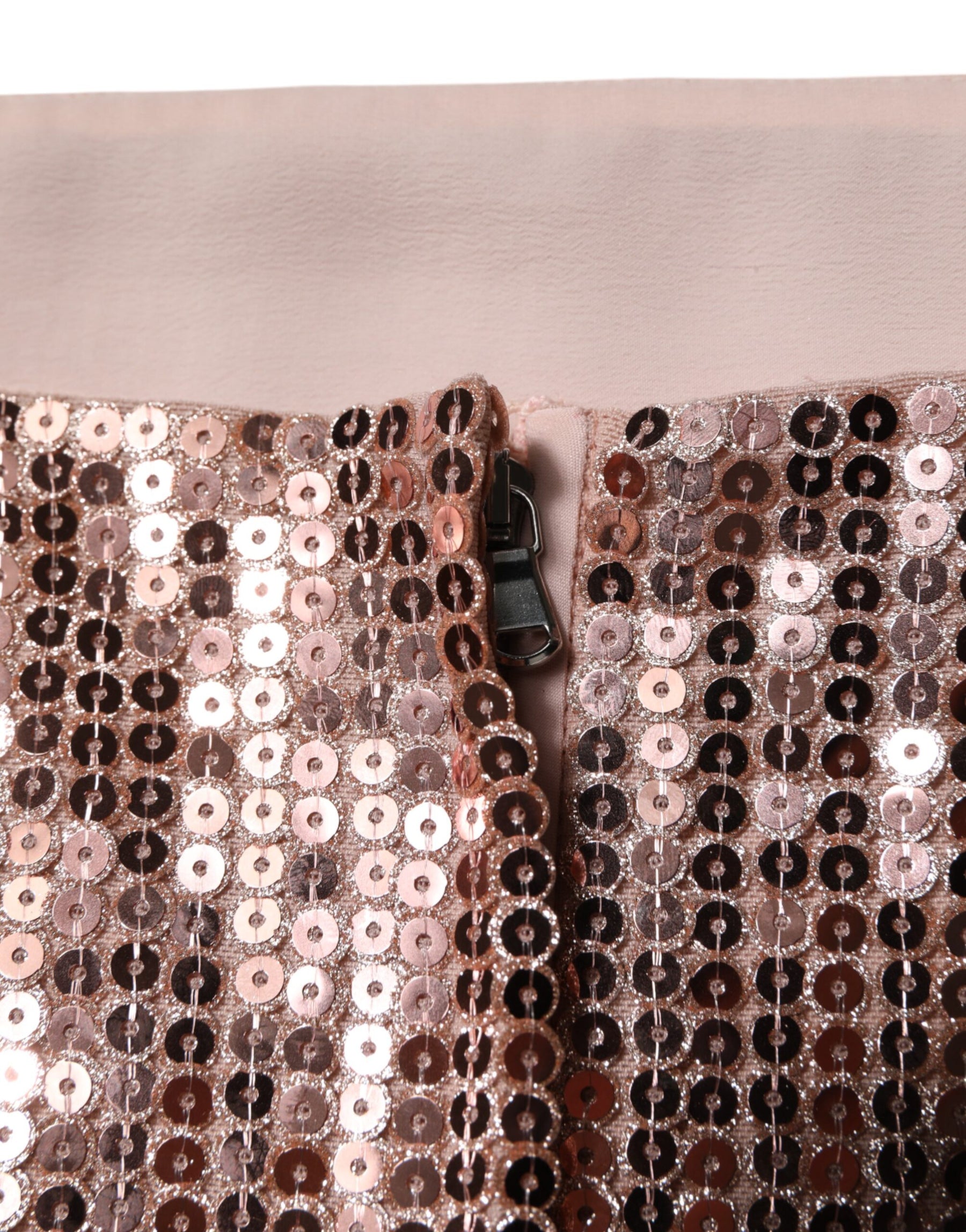 Dolce & Gabbana Pink Sequined Nylon Sleeveless Cropped Top | Regal Royce