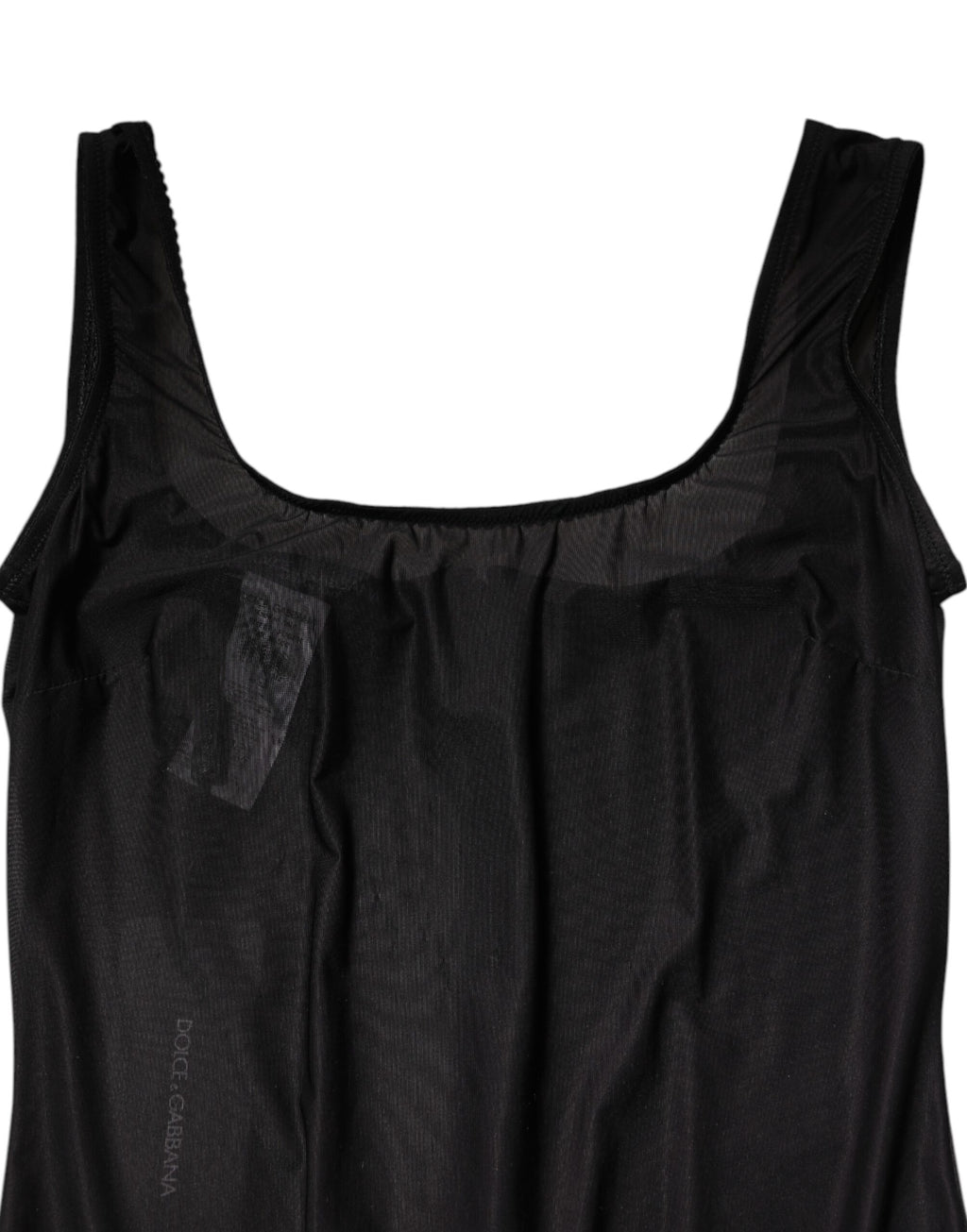 Dolce & Gabbana Black Nylon Sleeveless Round Neck Tank Top
