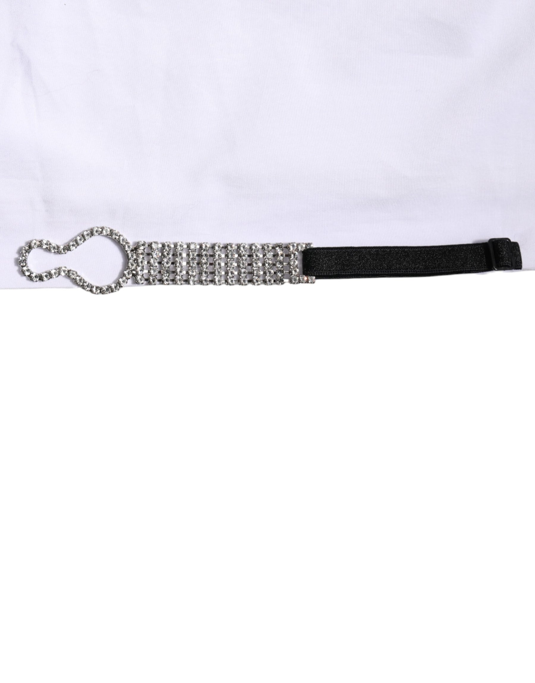 Dolce & Gabbana White Crystal Embellished Collared Shirt Top | Regal Royce