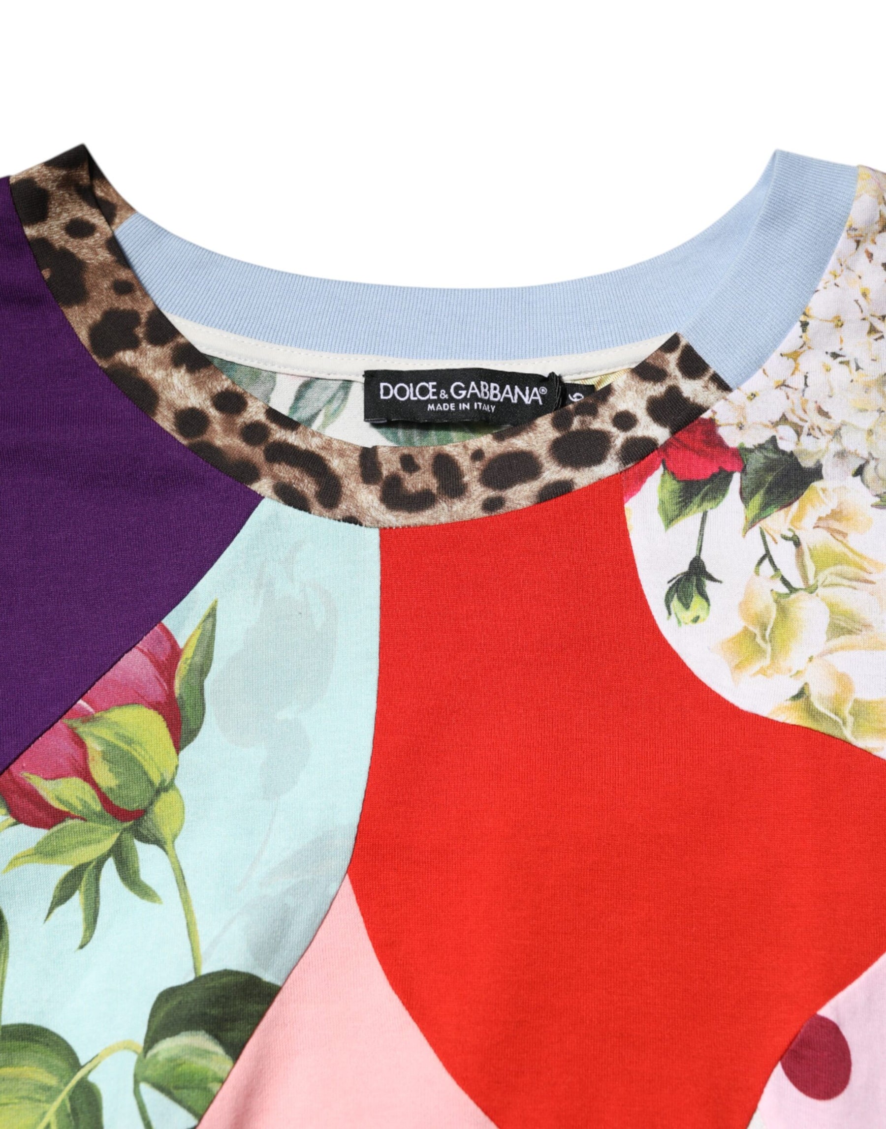 Dolce & Gabbana Multicolor Patchwork Cotton Silk Blouse Top | Regal Royce