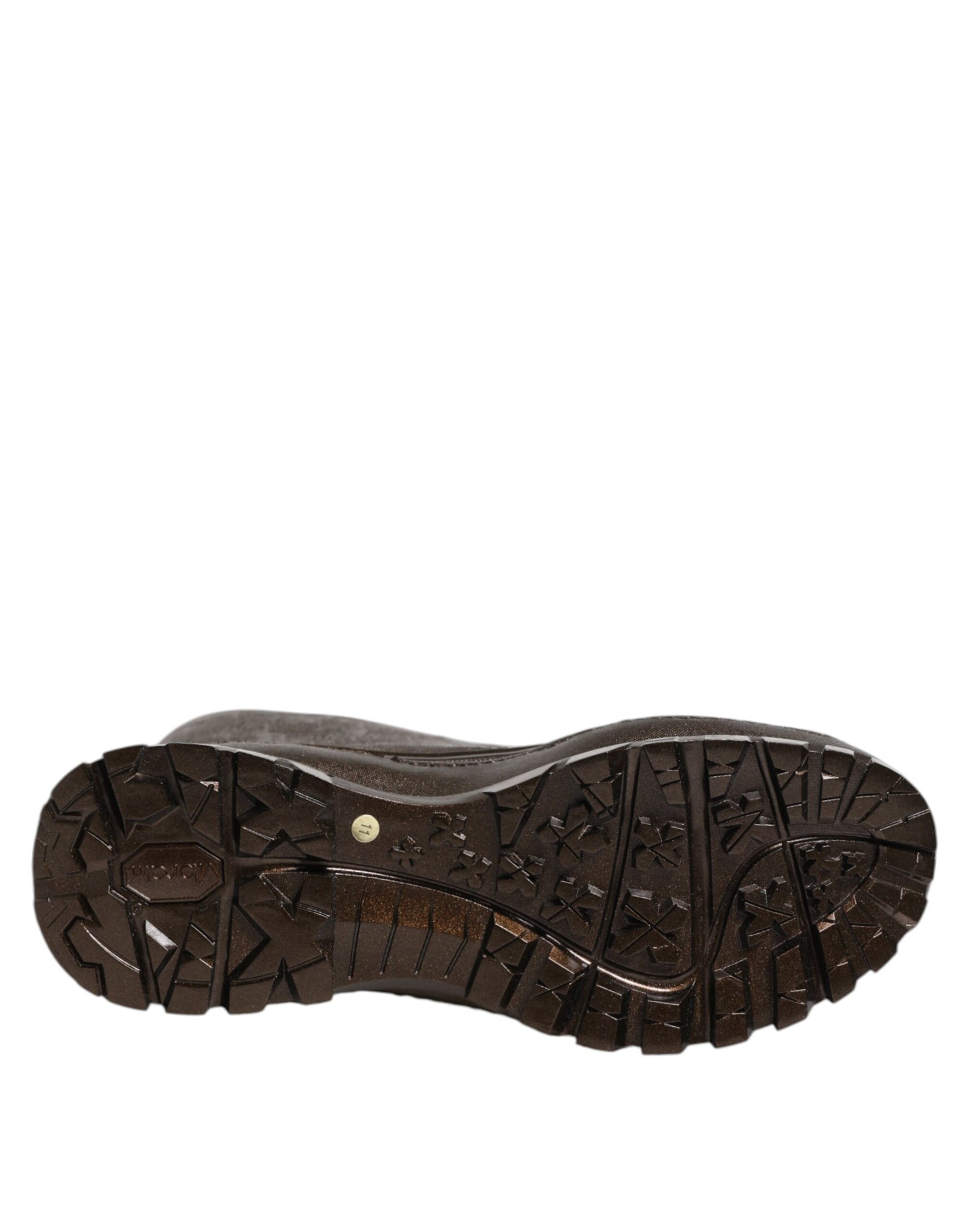 Dolce & Gabbana Metallic Brown Pull On Rain Boots Shoes | Regal Royce