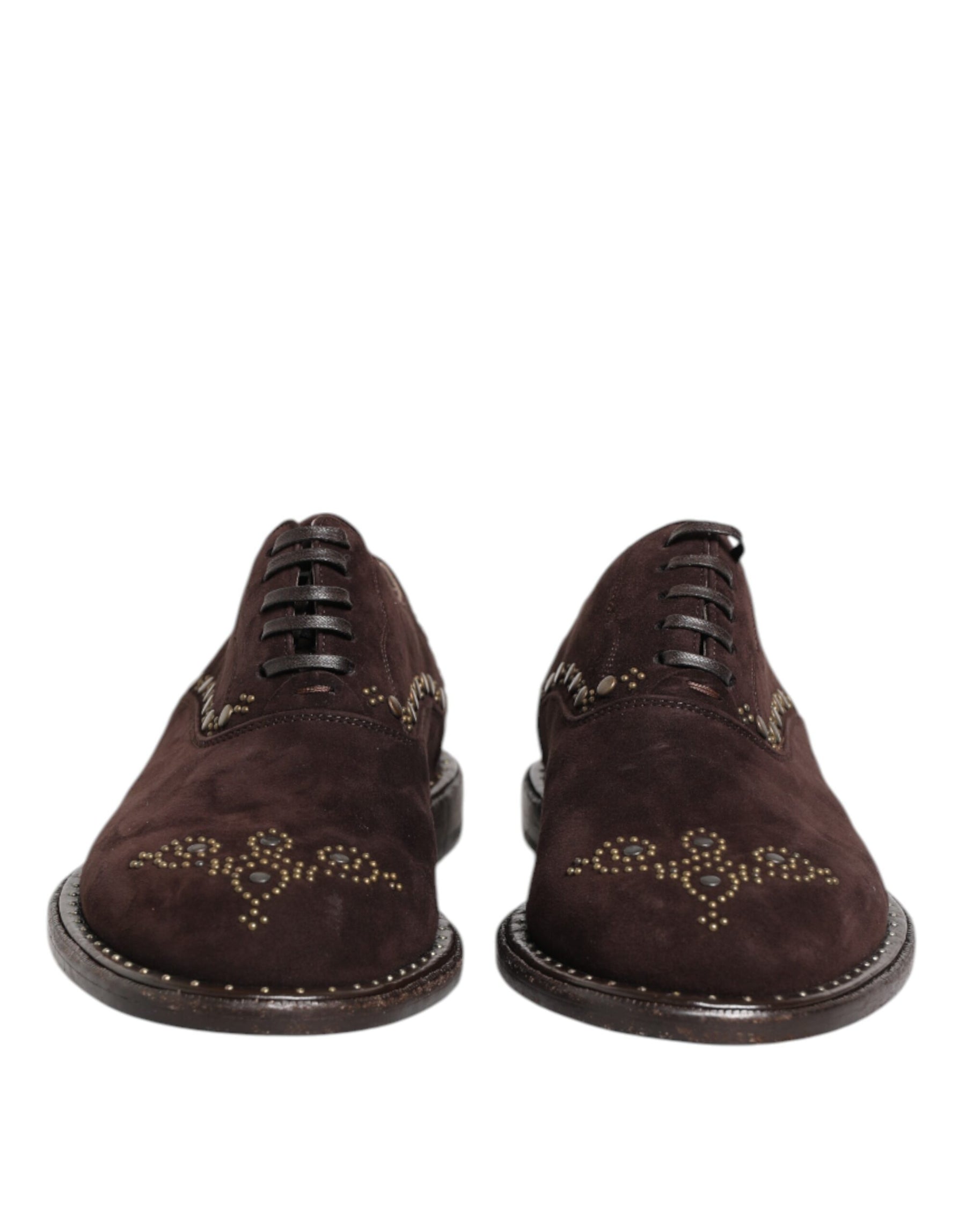 Dolce & Gabbana Brown Velvet Lace Up Oxford Dress Shoes | Regal Royce