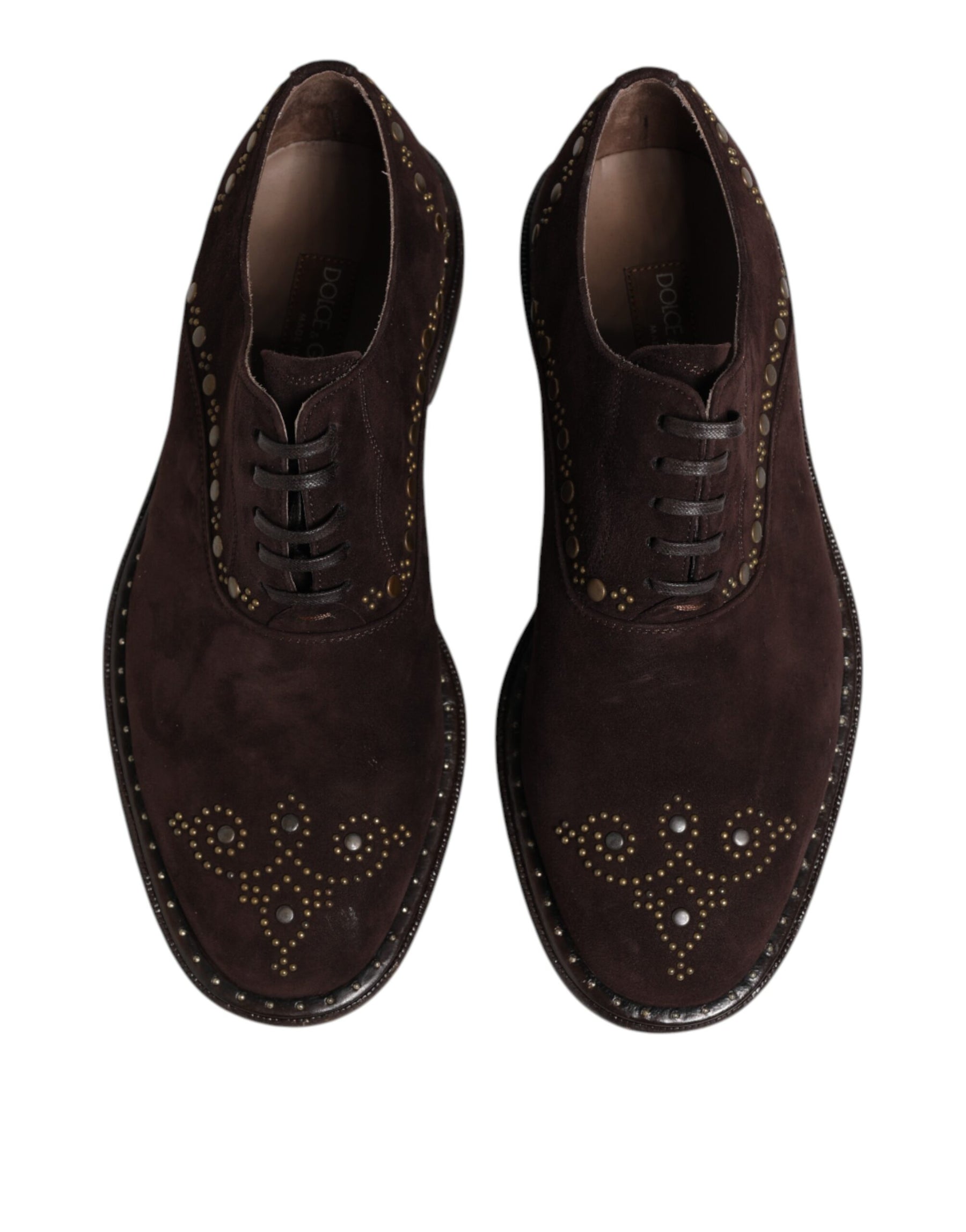 Dolce & Gabbana Brown Velvet Lace Up Oxford Dress Shoes | Regal Royce