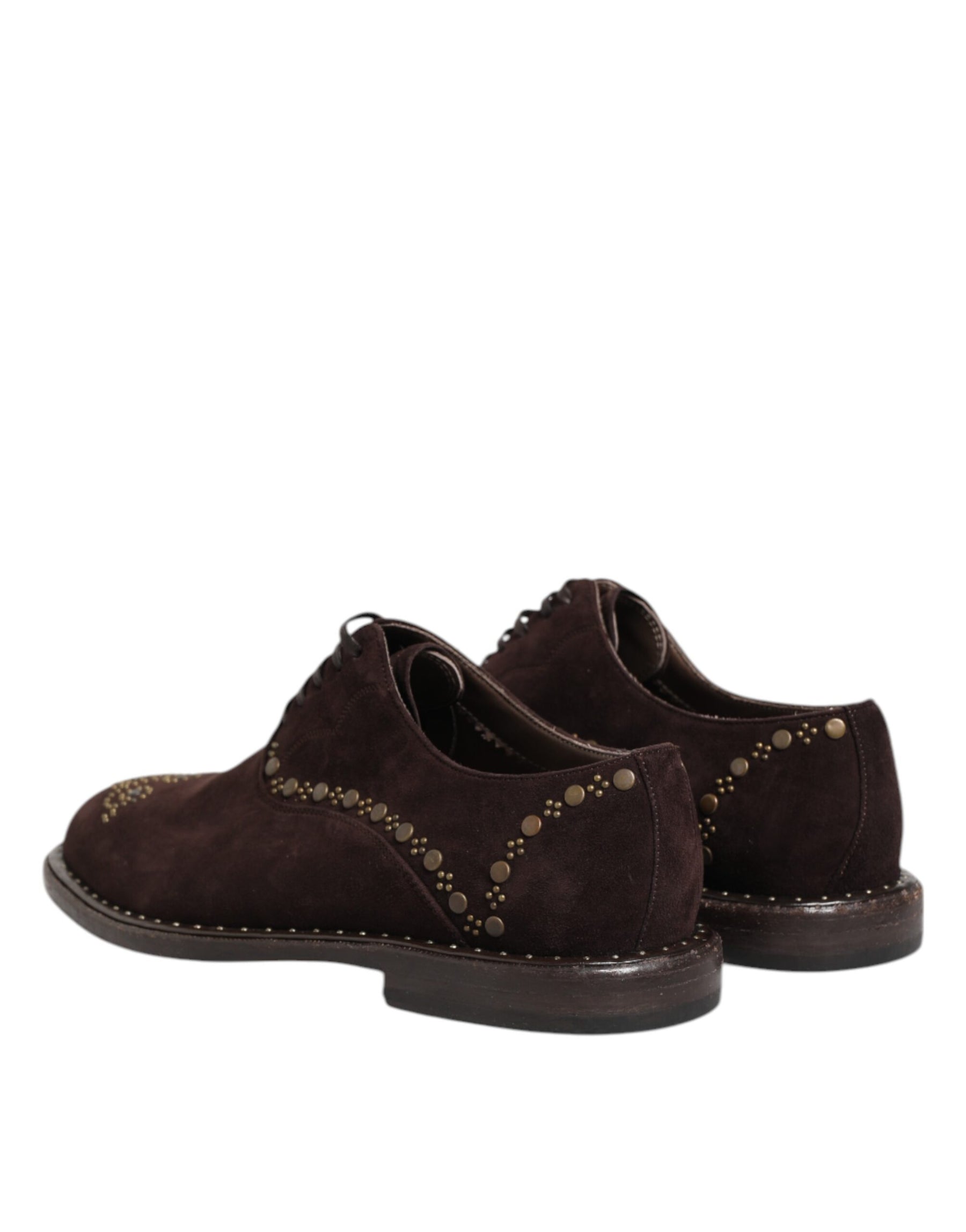 Dolce & Gabbana Brown Velvet Lace Up Oxford Dress Shoes | Regal Royce