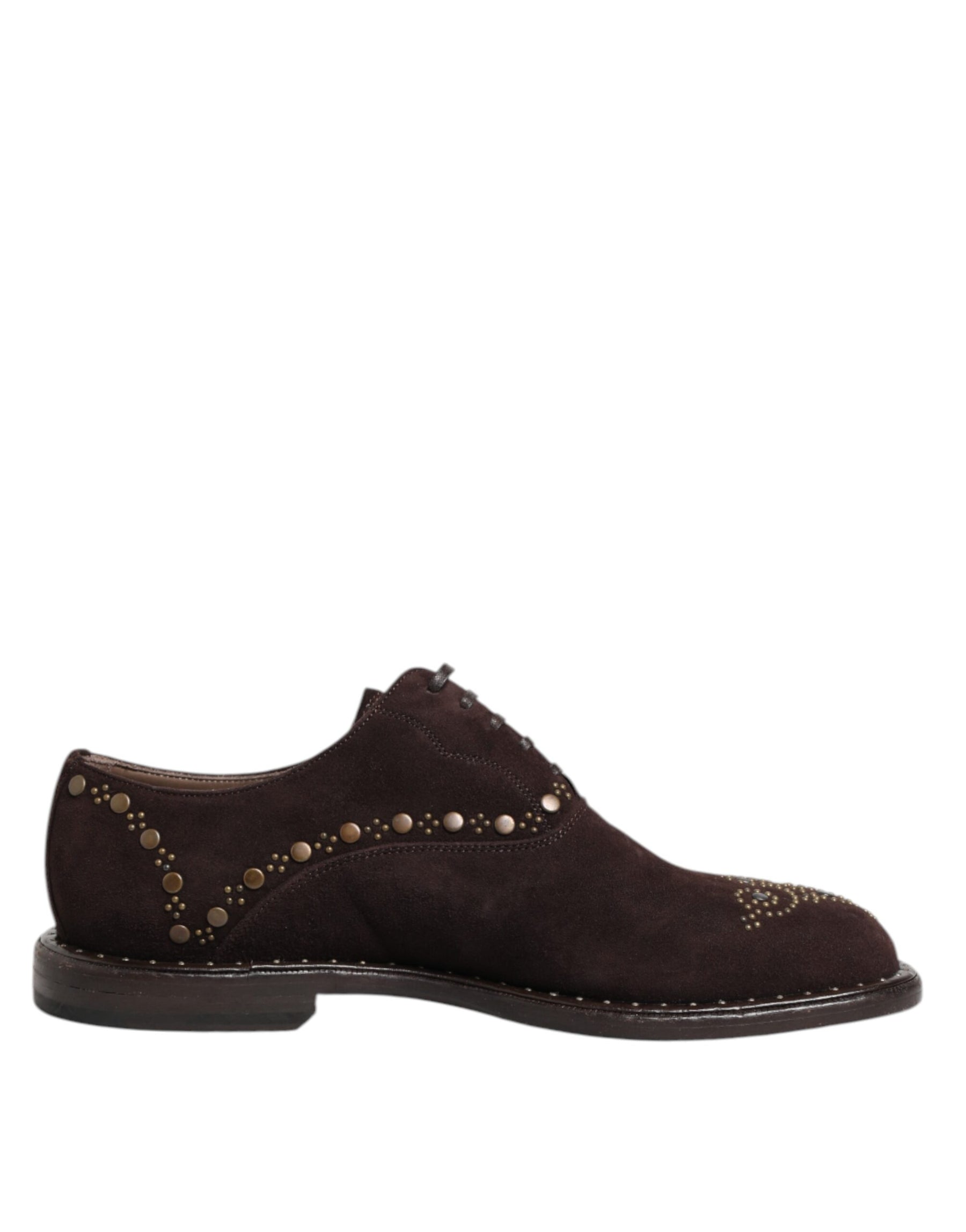 Dolce & Gabbana Brown Velvet Lace Up Oxford Dress Shoes | Regal Royce