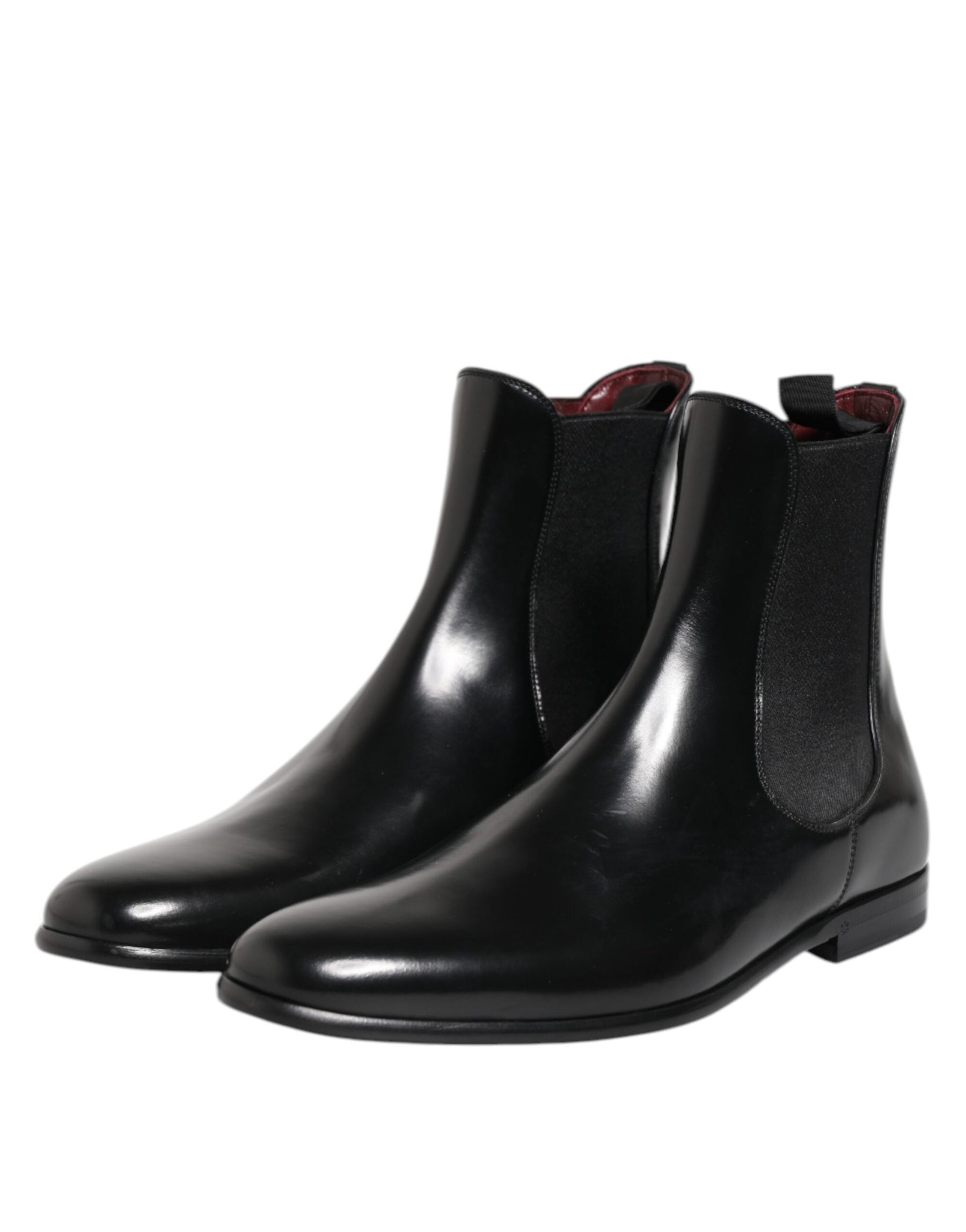 Dolce & Gabbana Black Chelsea Slip On Mid Calf Boots Shoes | Regal Royce