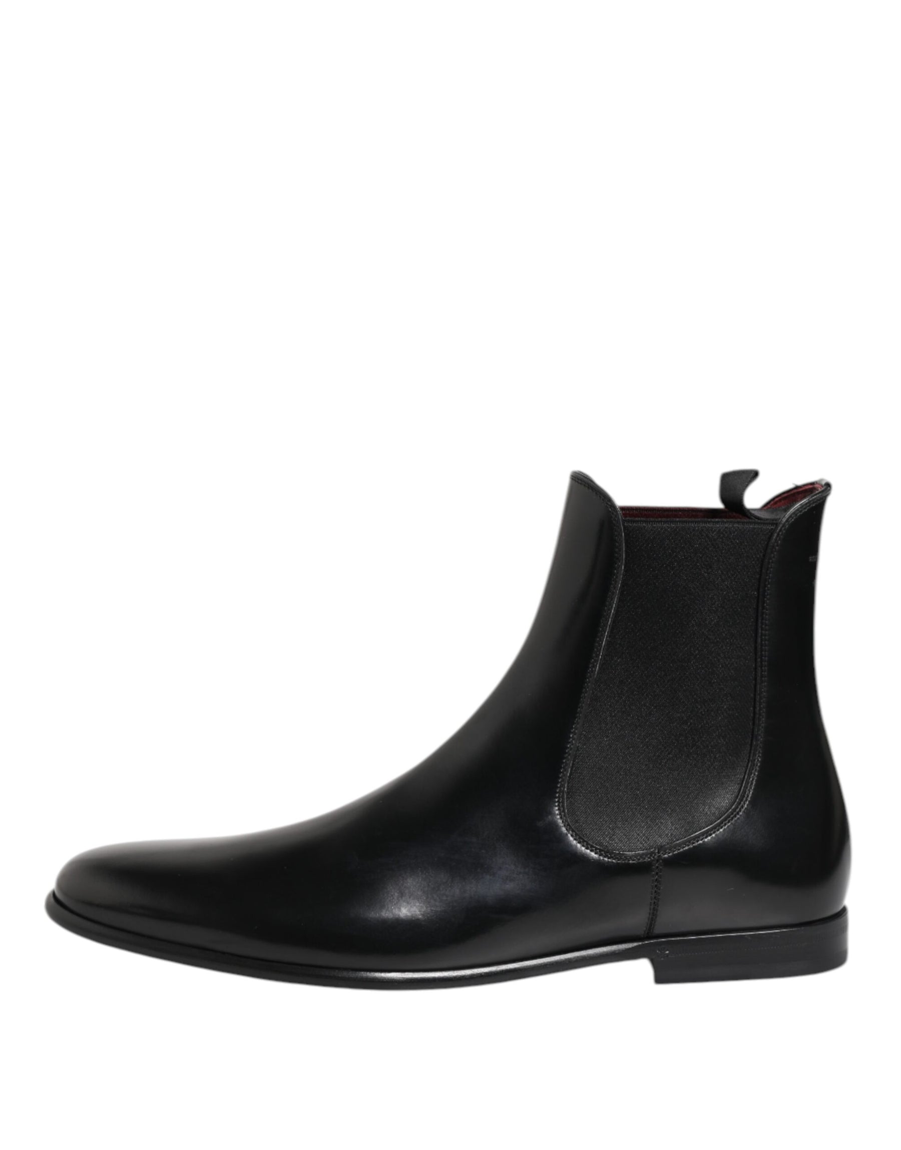 Dolce & Gabbana Black Chelsea Slip On Mid Calf Boots Shoes | Regal Royce