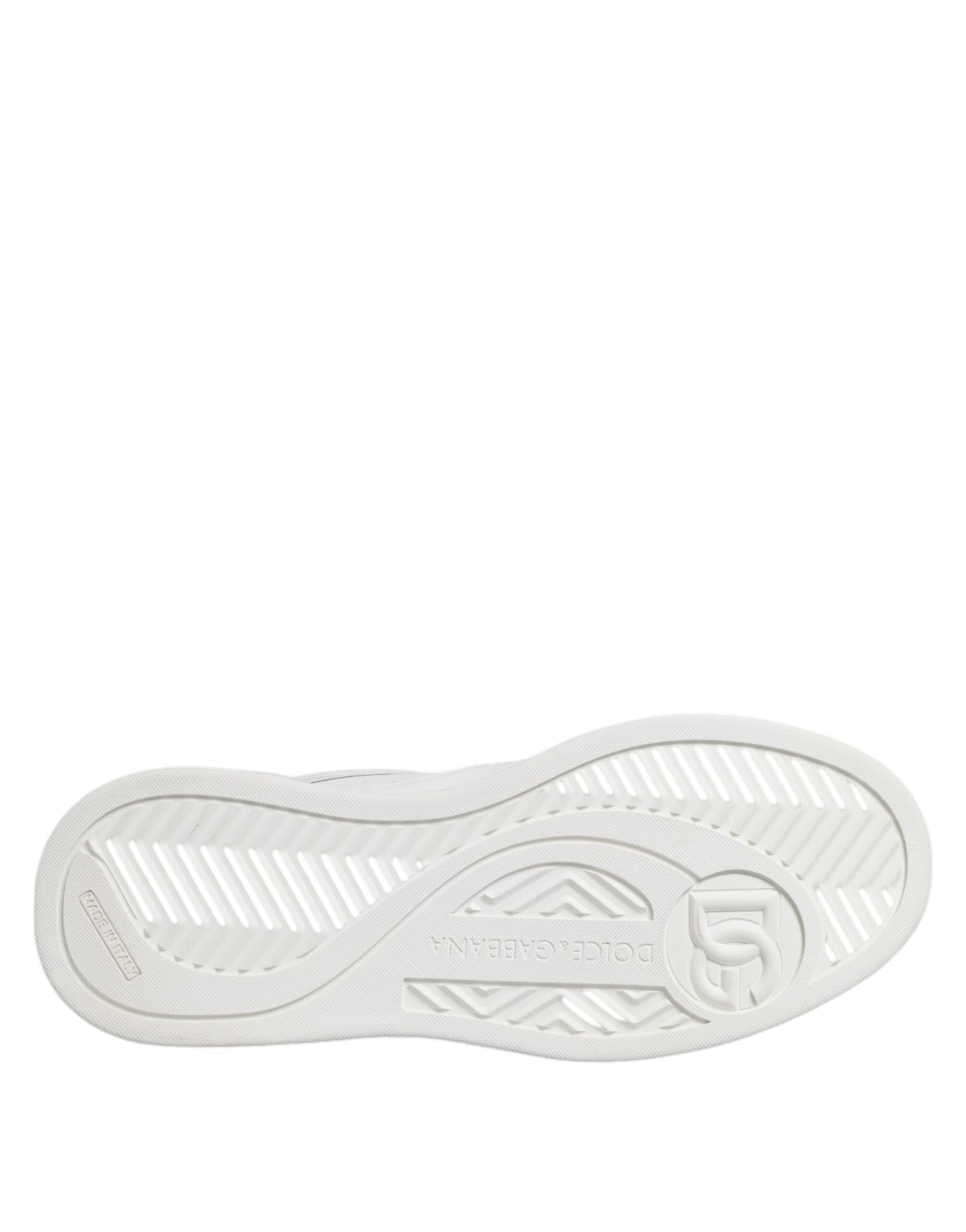 Dolce & Gabbana White Miami Leather Low Top Sneakers Shoes | Regal Royce