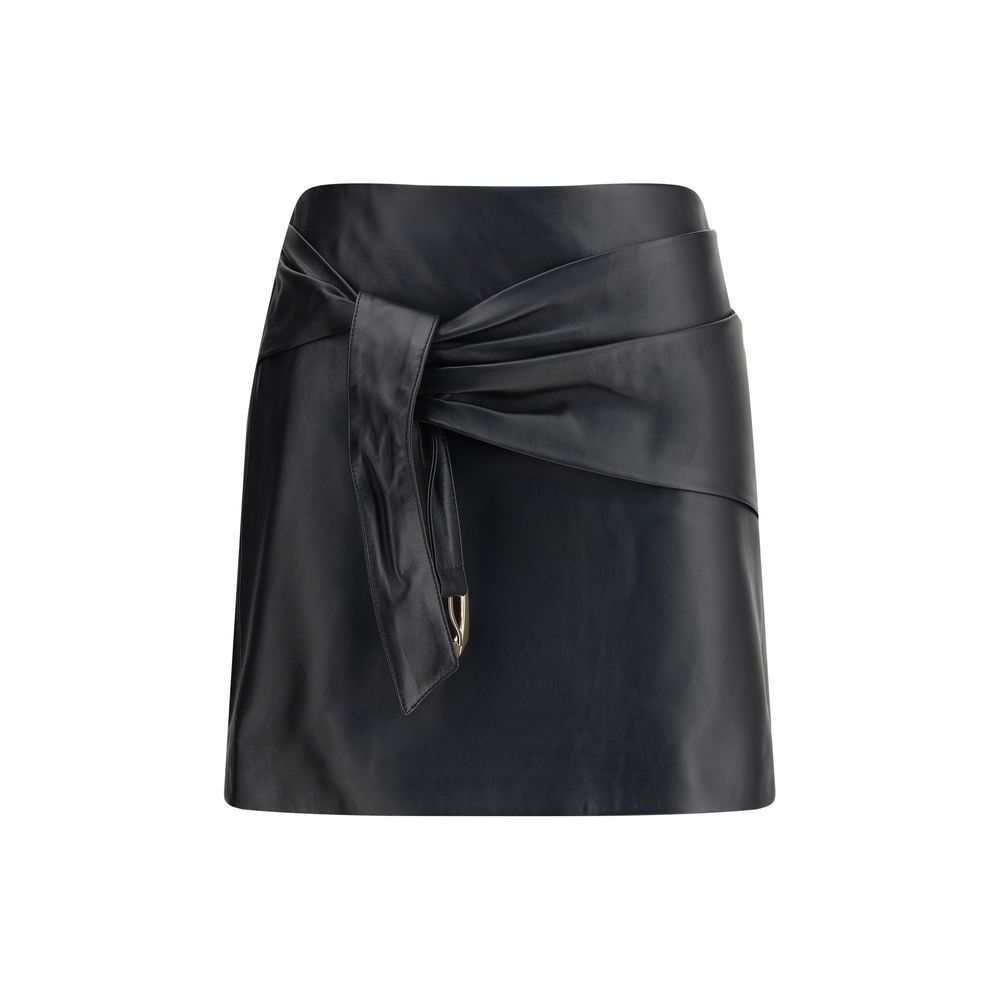 Versace Black Lamb Ovis Aries Aries Mini Skirt | Regal Royce