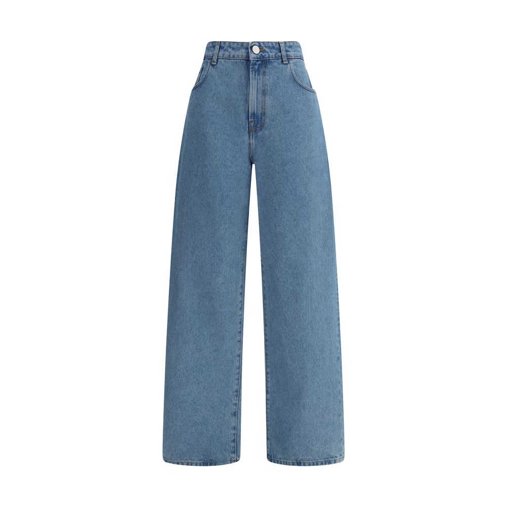 Rohe Blue Cotton Relaxed Fit Jeans | Regal Royce