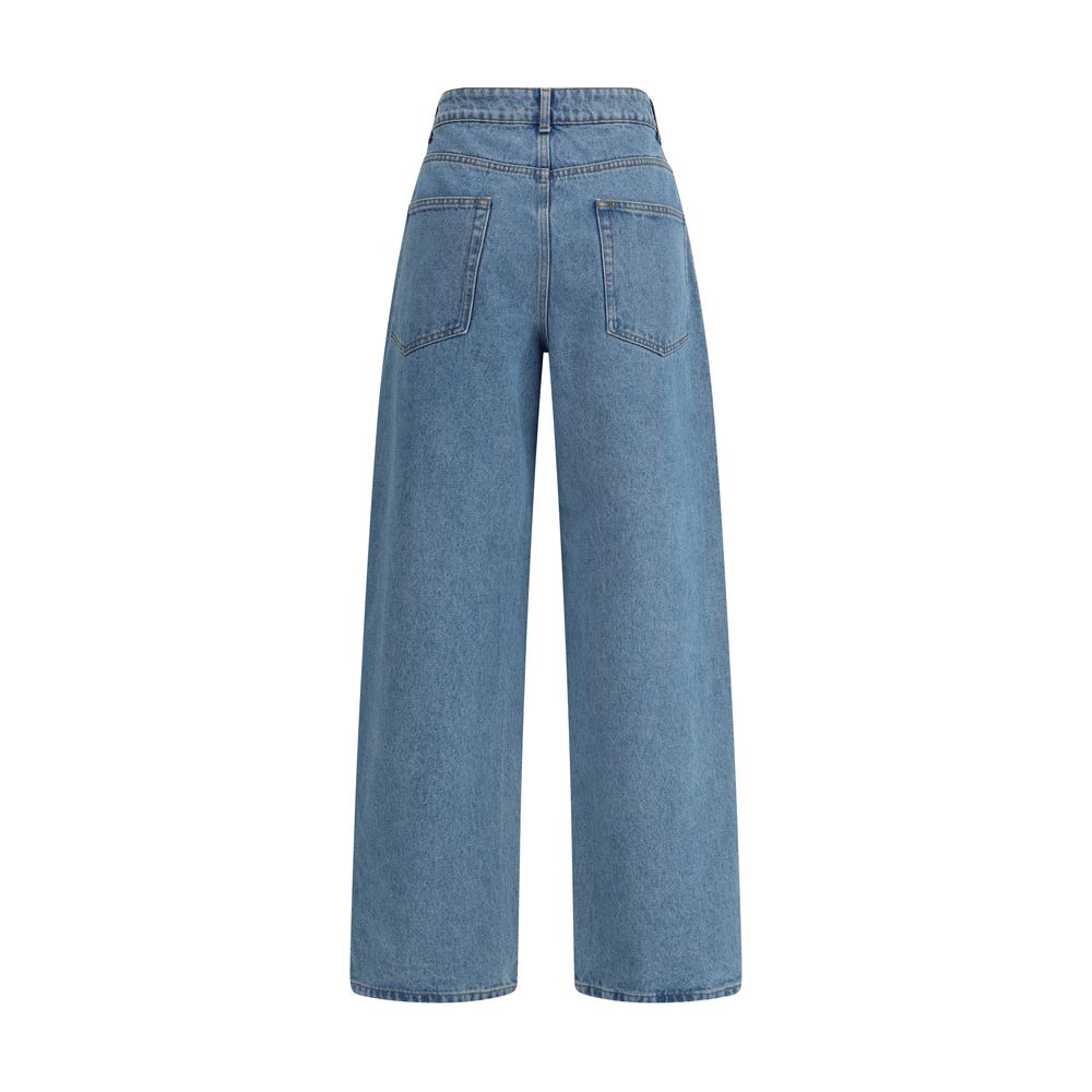 Rohe Blue Cotton Relaxed Fit Jeans | Regal Royce