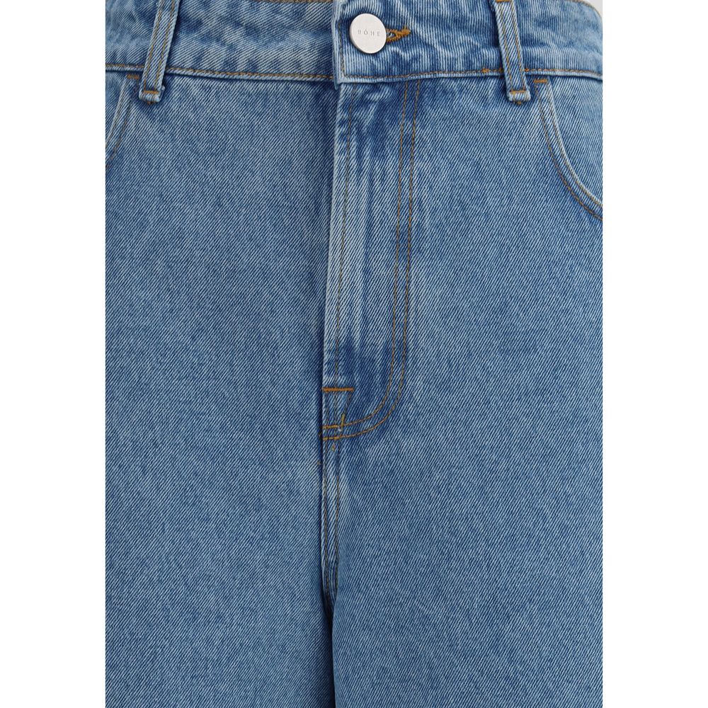 Rohe Blue Cotton Relaxed Fit Jeans | Regal Royce