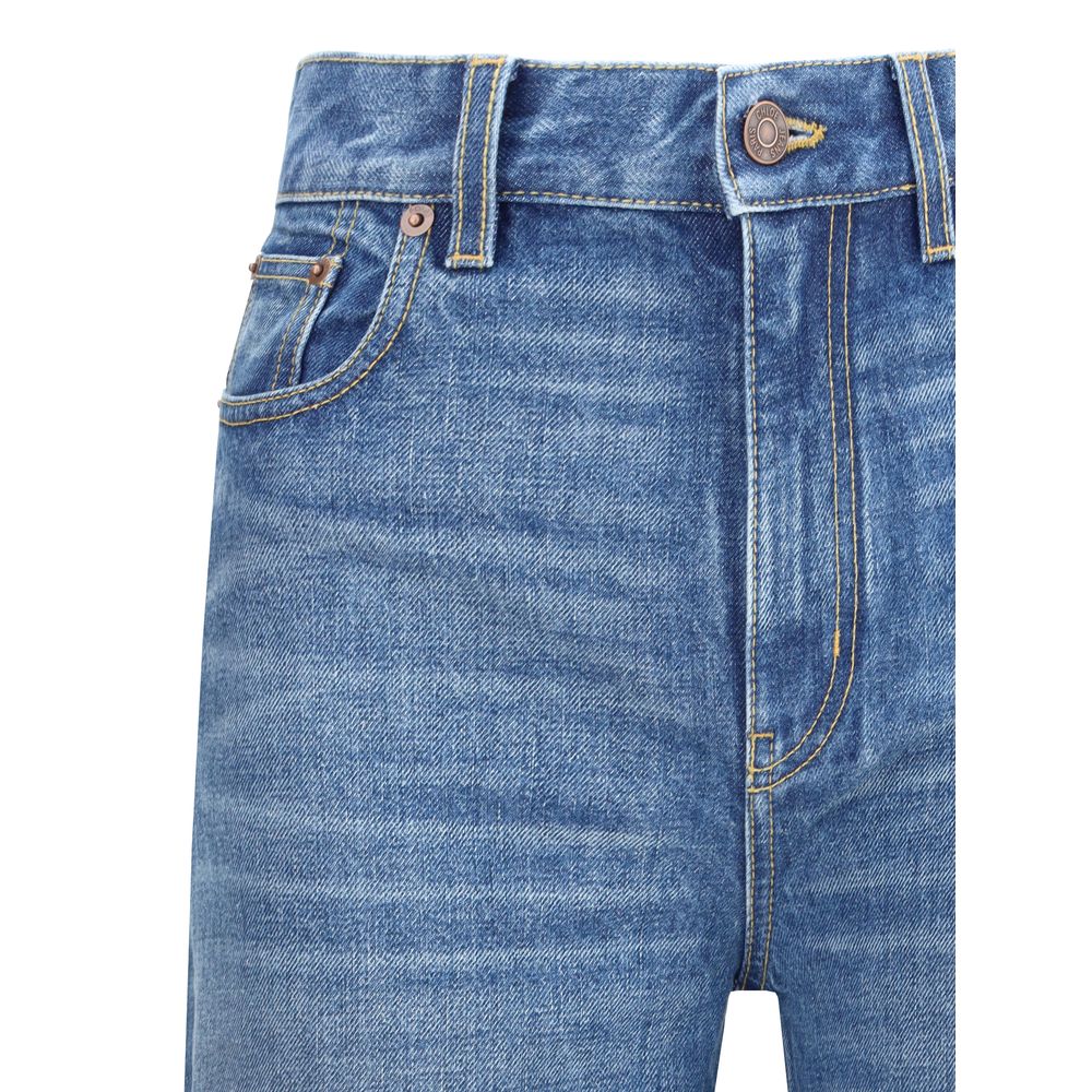 Chloé Blue Cotton Flared Jeans | Regal Royce