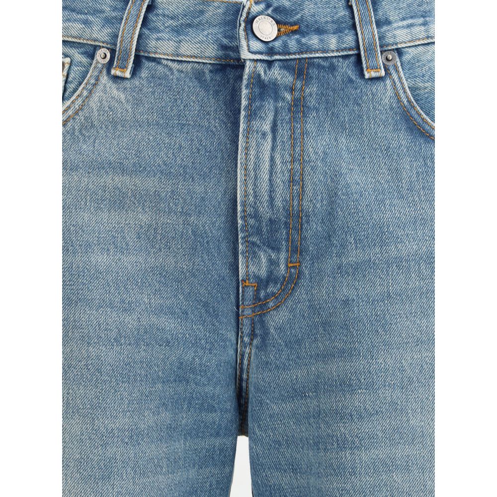 Haikure Light Blue Cotton Flared Jeans | Regal Royce