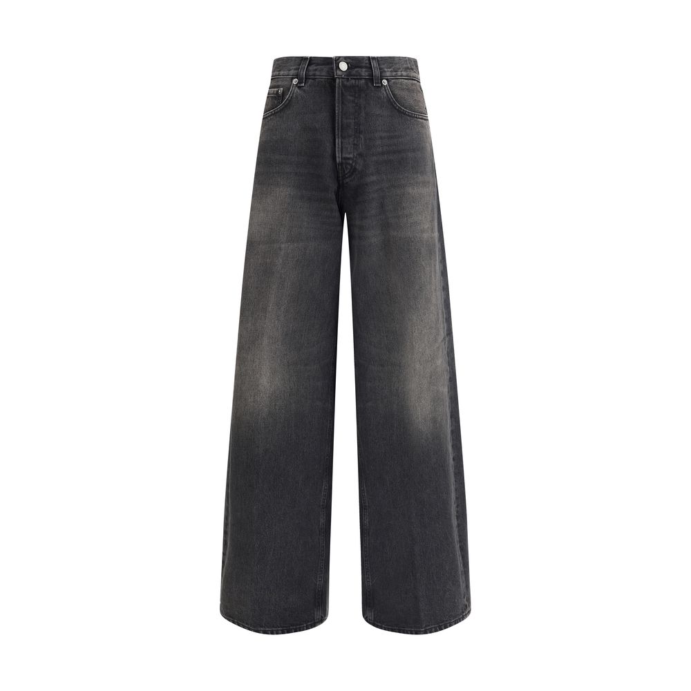 Haikure Black Cotton Relaxed Fit Jeans | Regal Royce