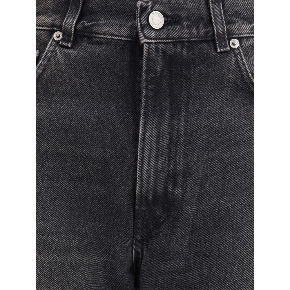 Haikure Black Cotton Relaxed Fit Jeans | Regal Royce