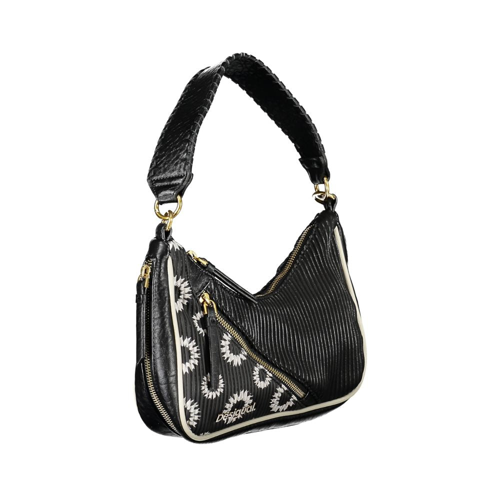 Desigual Black Polyurethane Women Handbag | Regal Royce