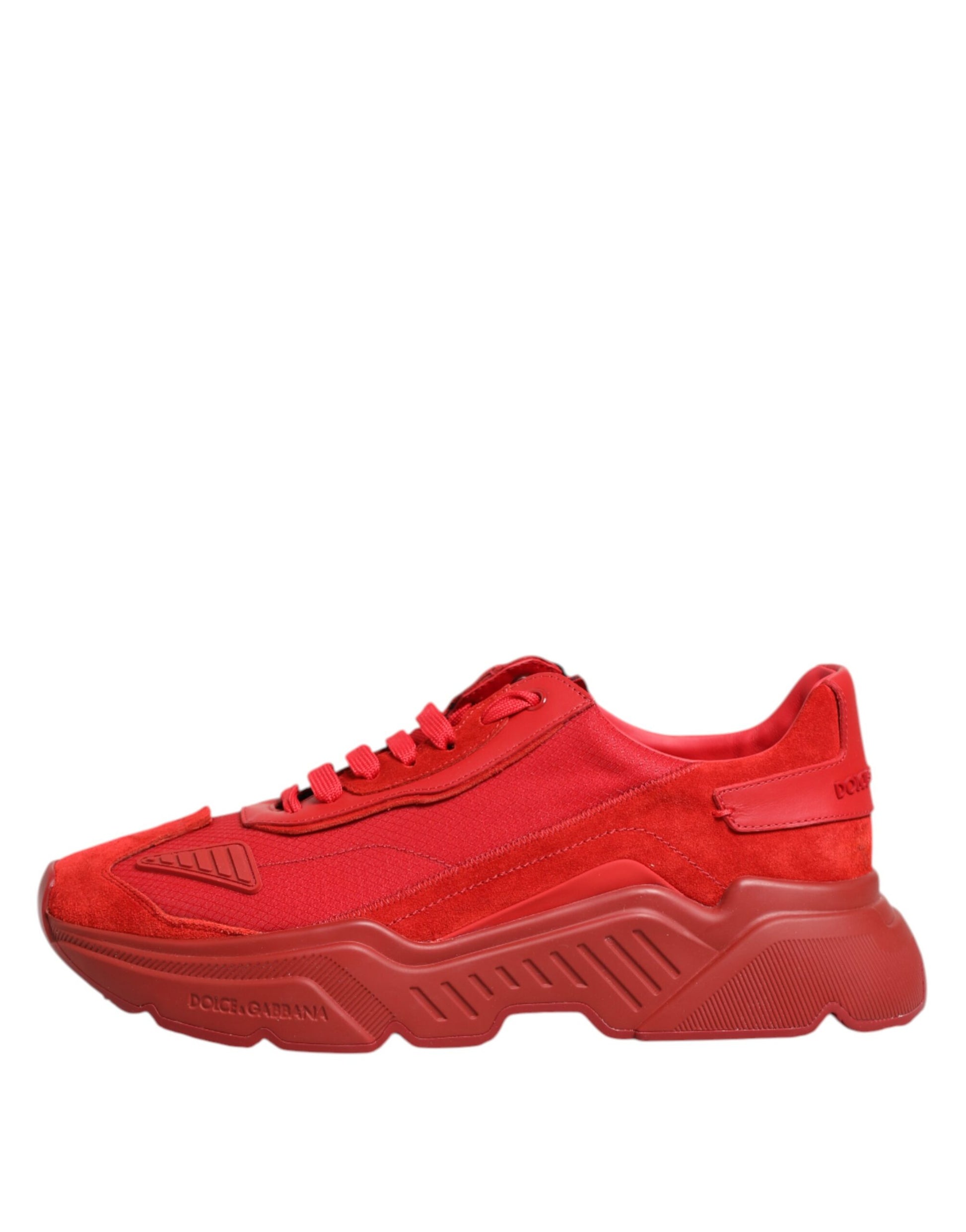 Dolce & Gabbana Red Leather Daymaster Low Top Sneakers Shoes