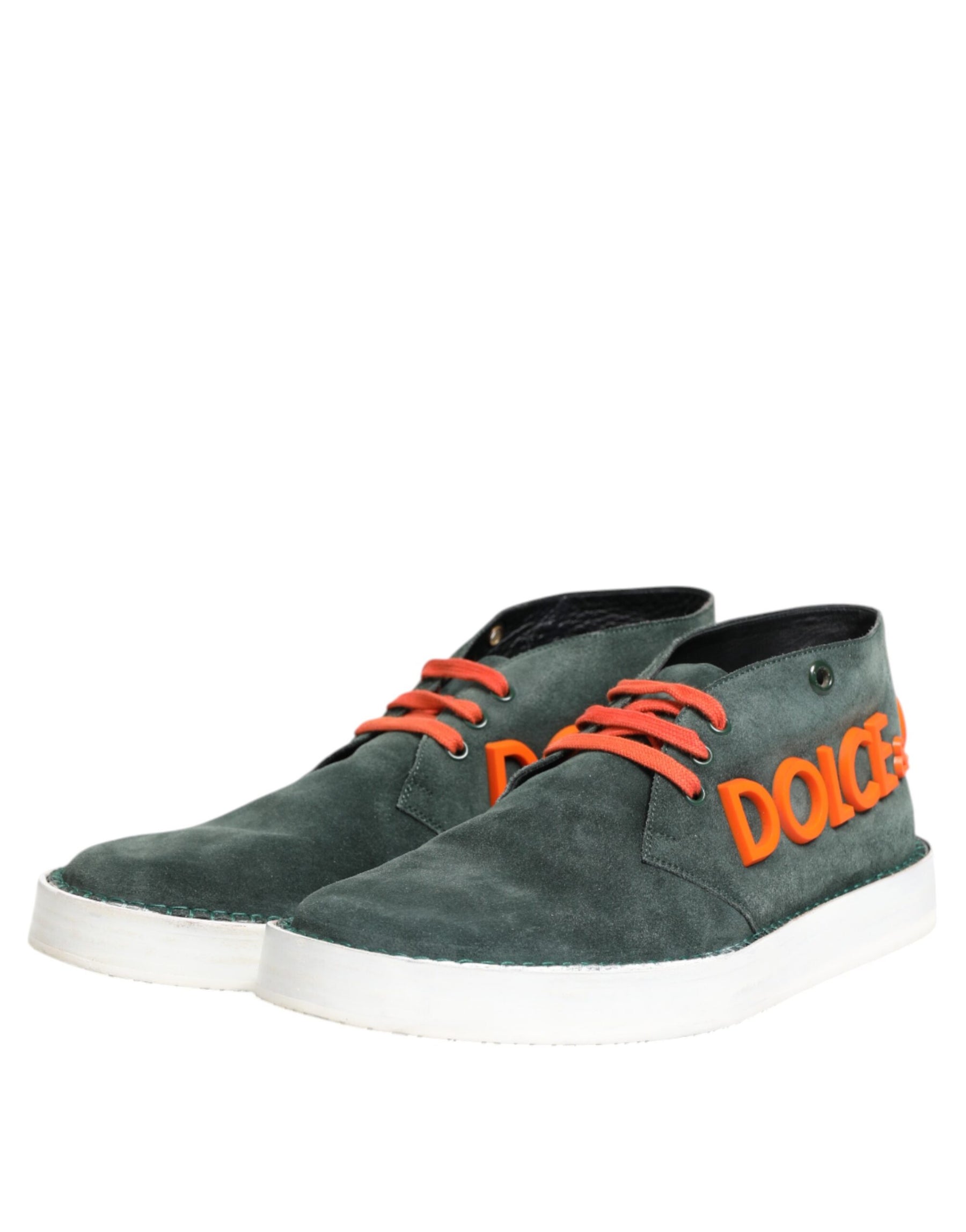Dolce & Gabbana Green Derby Logo Casual Men Sneakers Shoes | Regal Royce