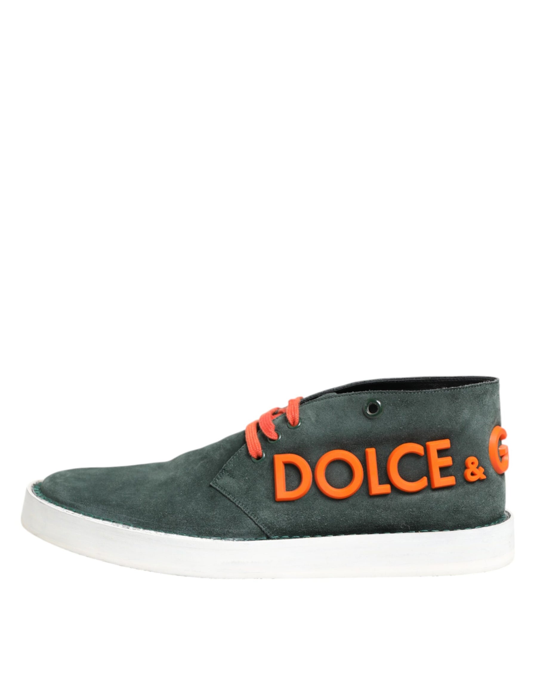 Dolce & Gabbana Green Derby Logo Casual Men Sneakers Shoes | Regal Royce