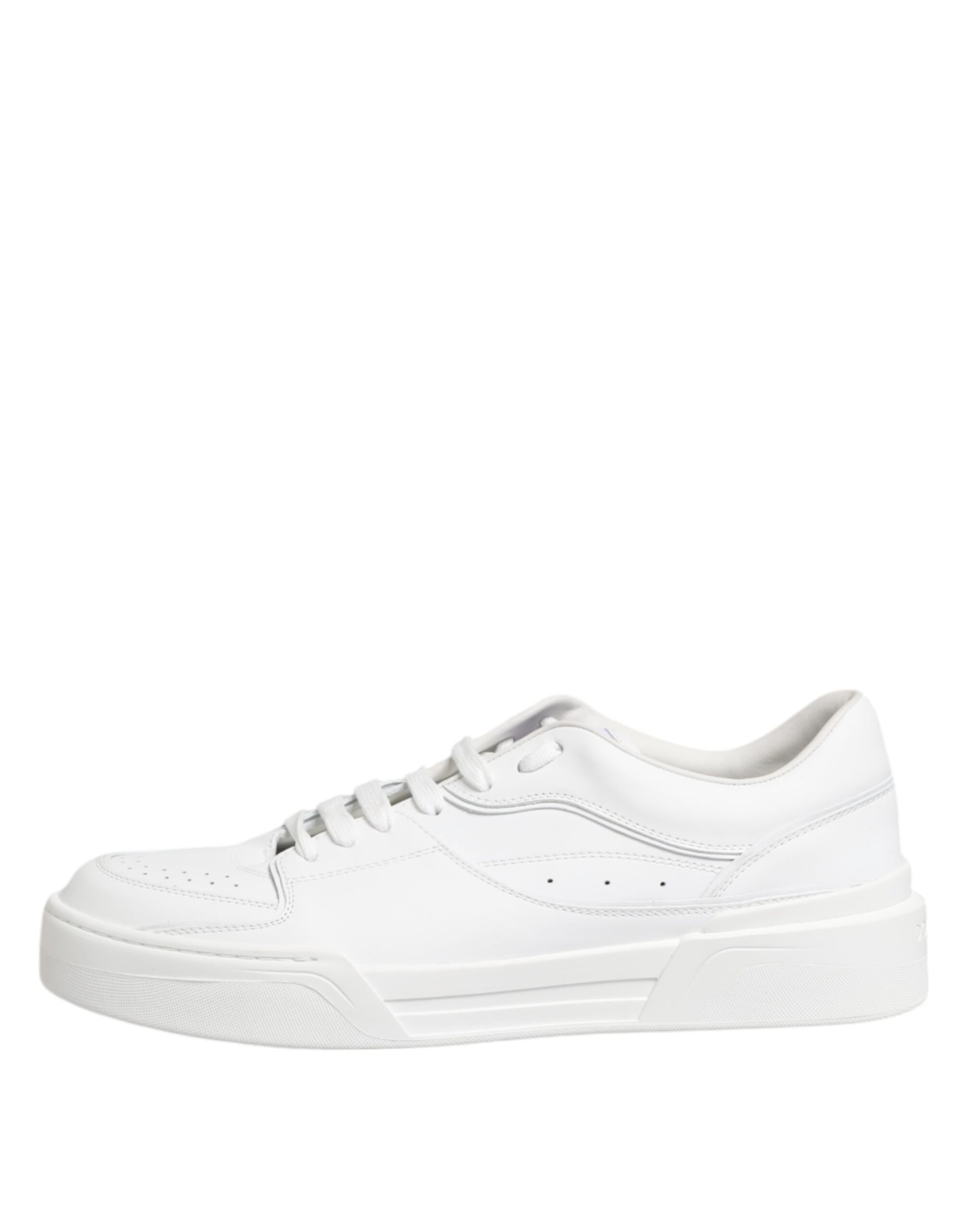 Dolce & Gabbana White Miami Leather Low Top Sneakers Shoes