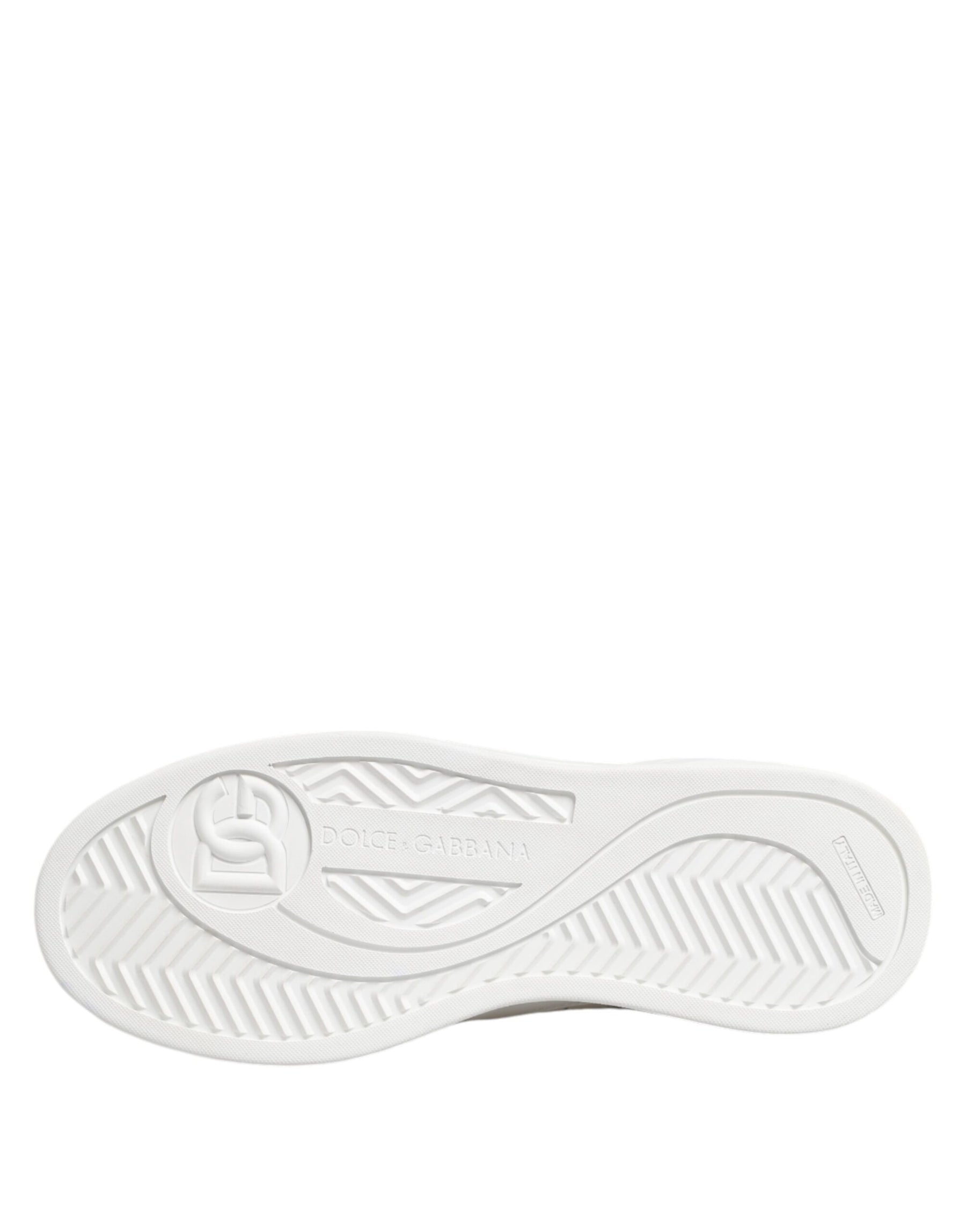 Dolce & Gabbana White Miami Leather Low Top Sneakers Shoes | Regal Royce
