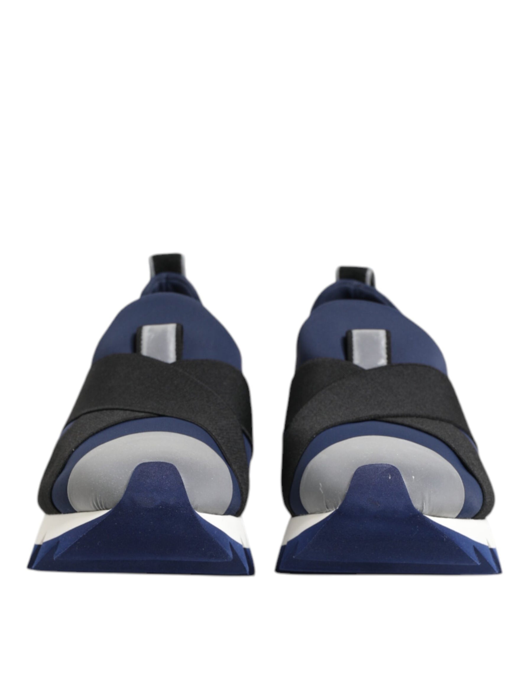 Dolce & Gabbana Blue Black Slip On Low Top Men Sneakers Shoes | Regal Royce