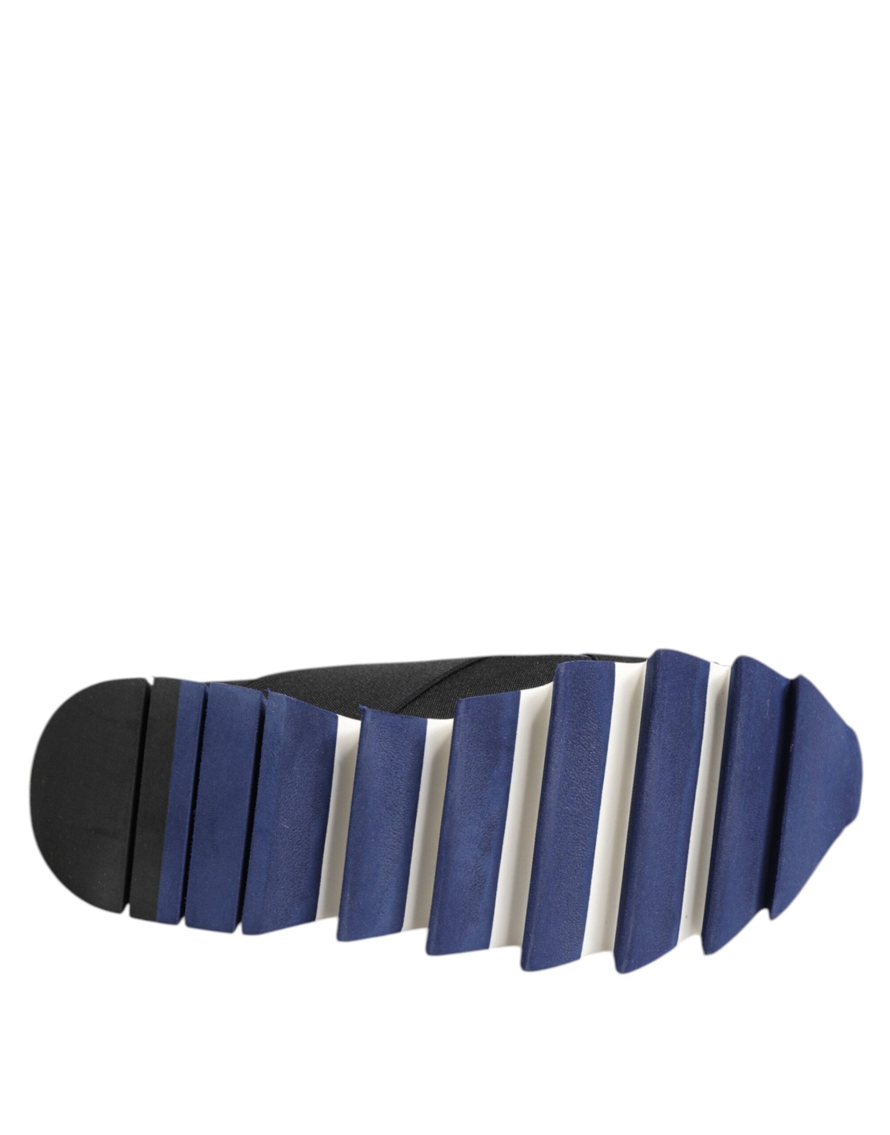 Dolce & Gabbana Blue Black Slip On Low Top Men Sneakers Shoes | Regal Royce