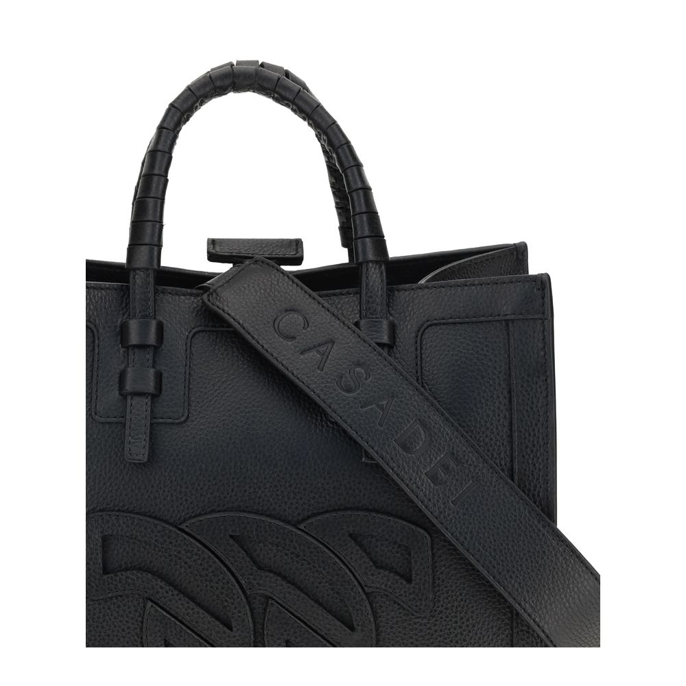 Casadei Black Calf Leather Bos Taurus Shoulder Bag | Regal Royce