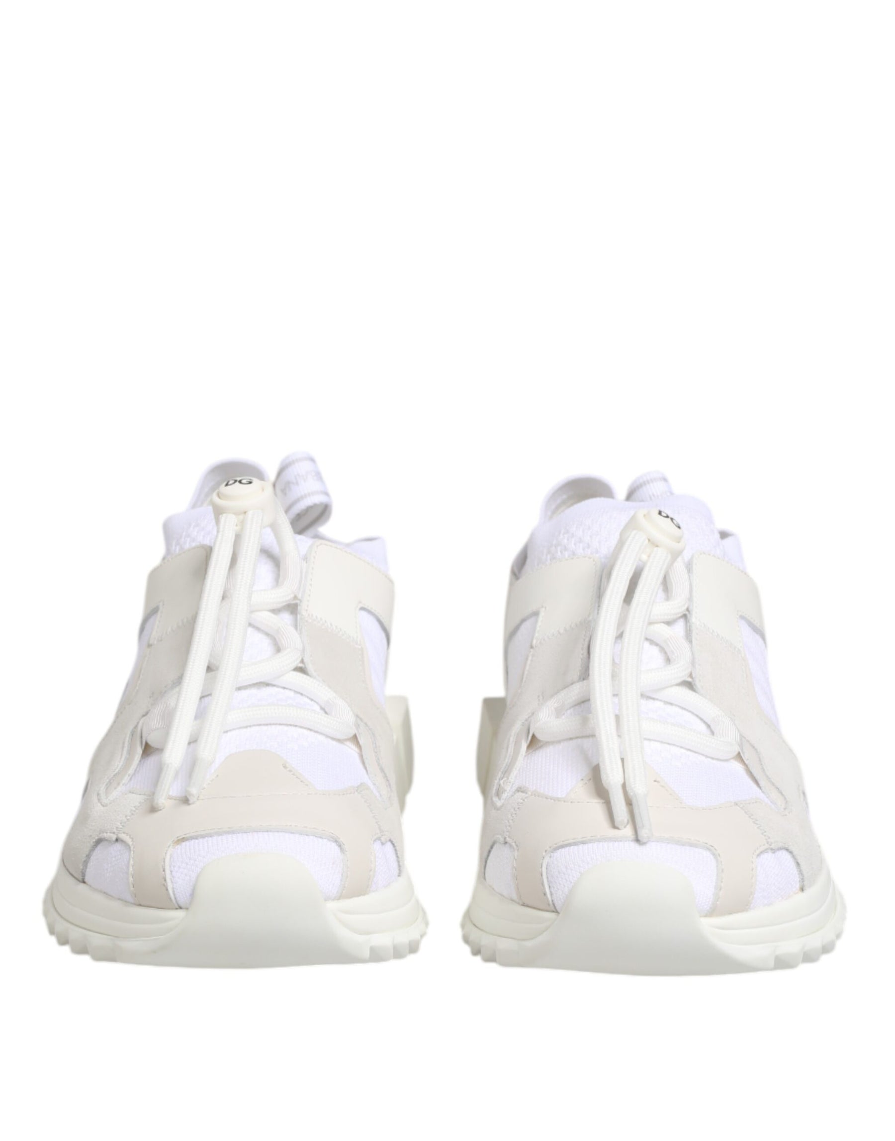 Dolce & Gabbana White Sorrento Low Top Lace Up Sneakers Shoes | Regal Royce