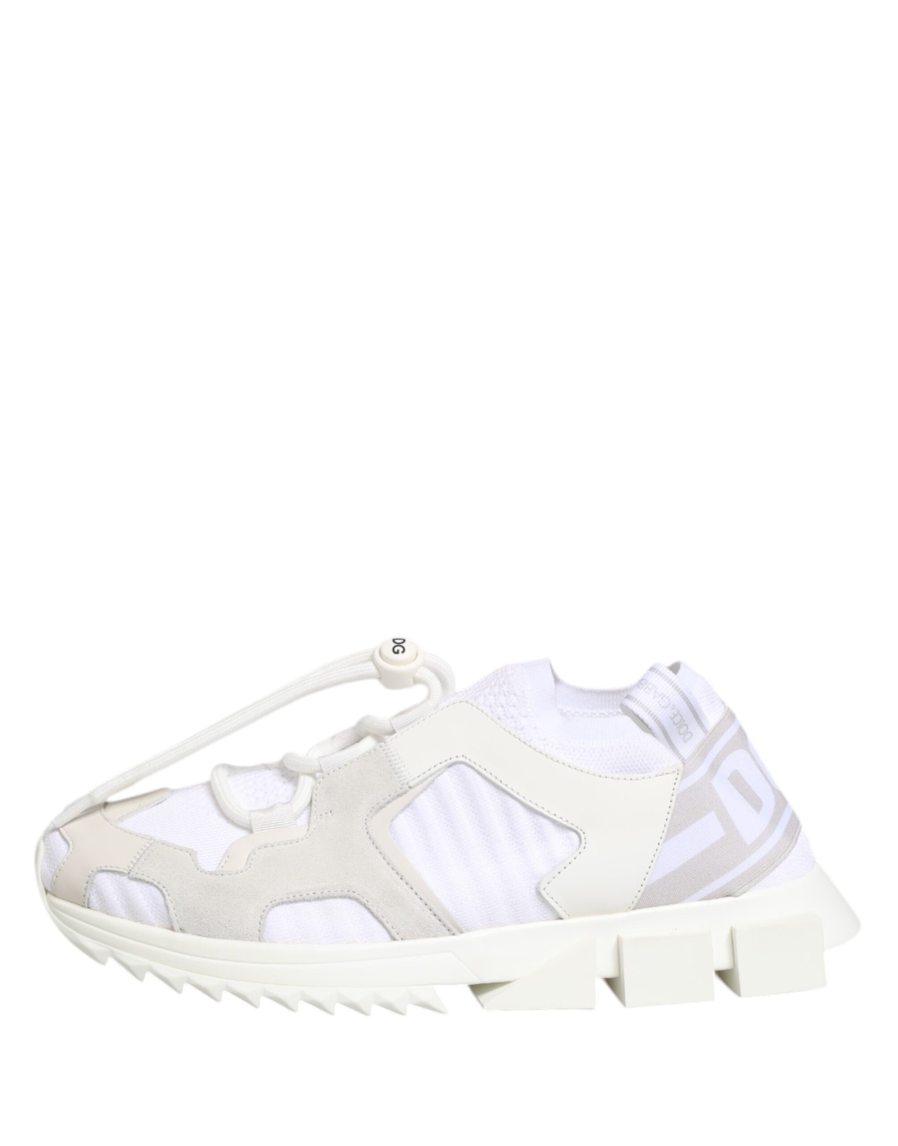 Dolce & Gabbana White Sorrento Low Top Lace Up Sneakers Shoes | Regal Royce