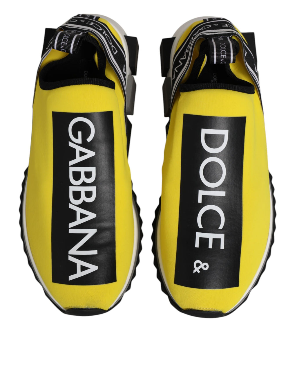 Dolce & Gabbana Yellow Logo Low Top Sorrento Sneakers Shoes