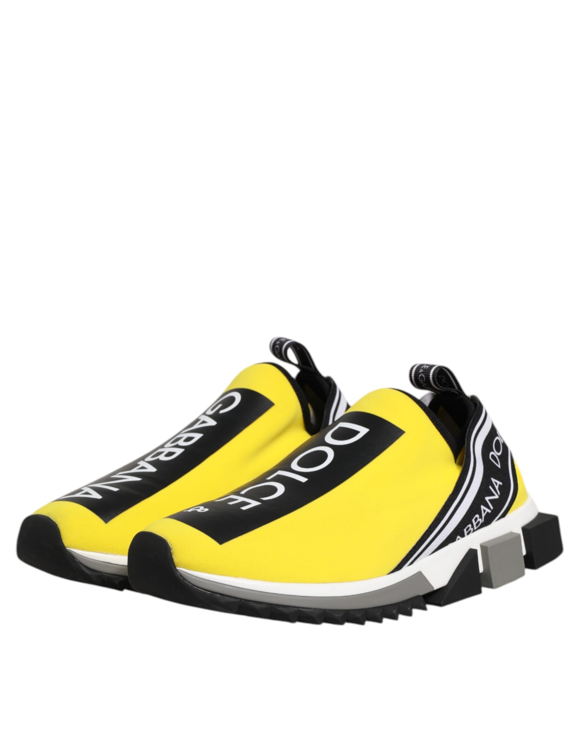 Dolce & Gabbana Yellow Logo Low Top Sorrento Sneakers Shoes