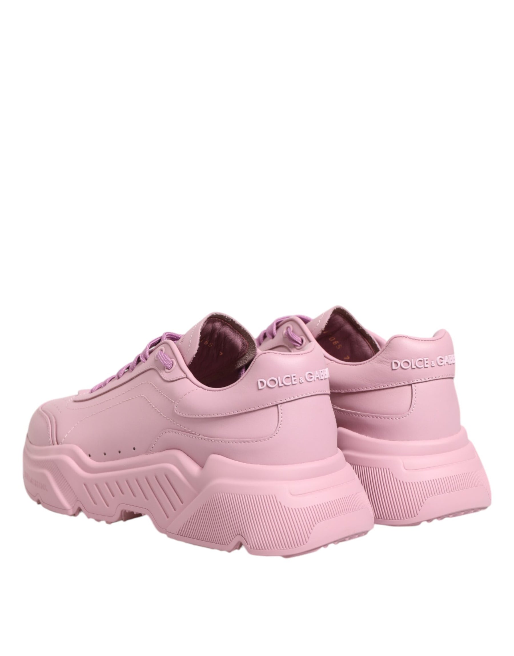 Dolce & Gabbana Pink Leather Daymaster Low Top Sneakers Shoes | Regal Royce