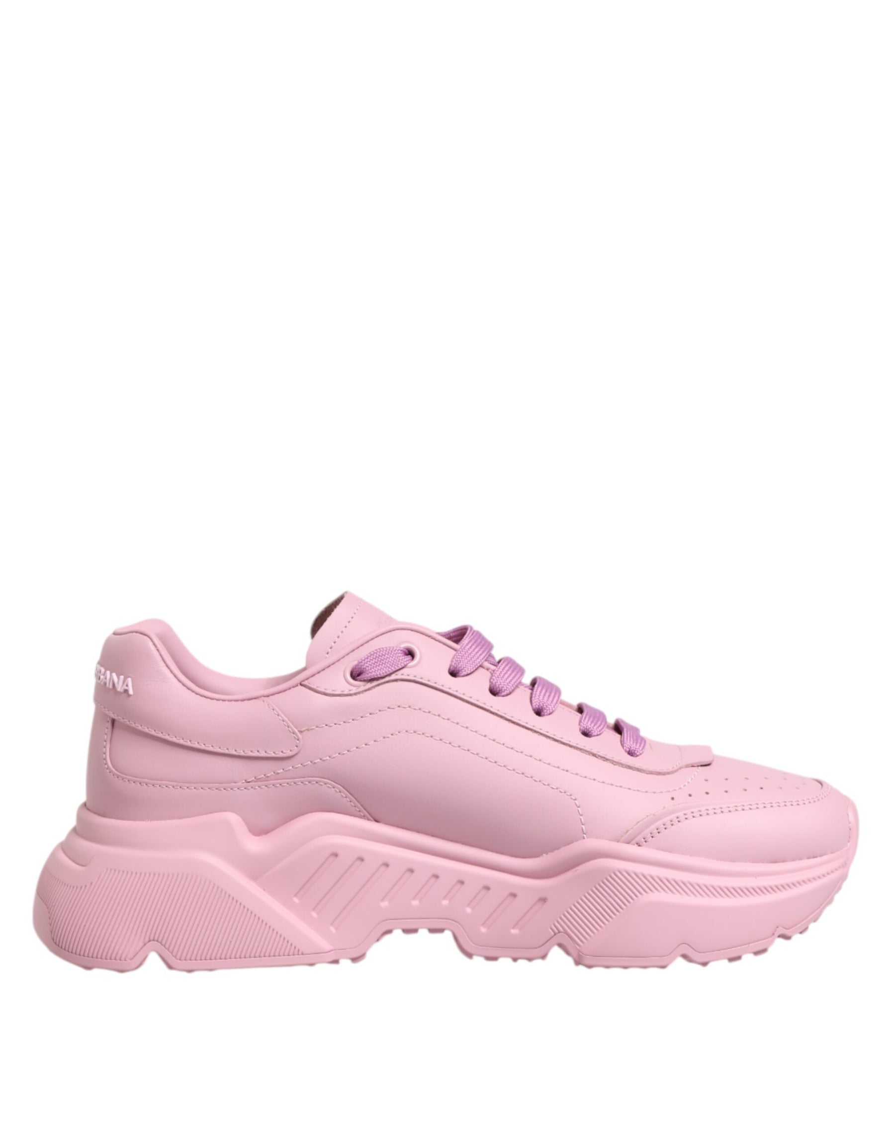 Dolce & Gabbana Pink Leather Daymaster Low Top Sneakers Shoes | Regal Royce