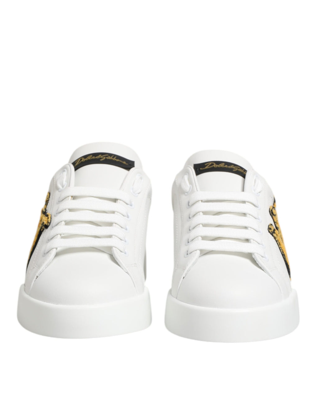 Dolce & Gabbana White Crown Patch Portofino Men Sneakers Shoes