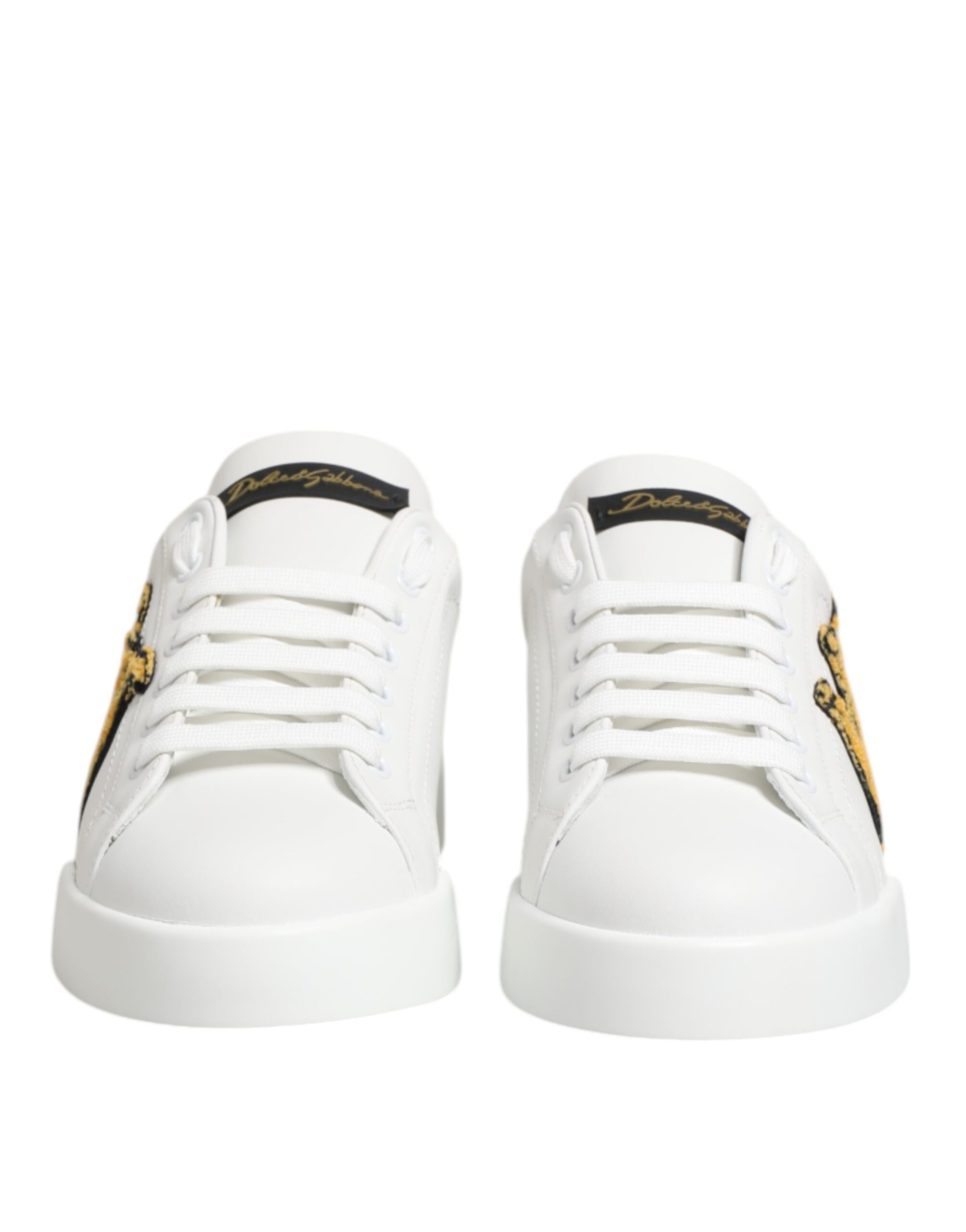 Dolce & Gabbana White Crown Patch Portofino Men Sneakers Shoes
