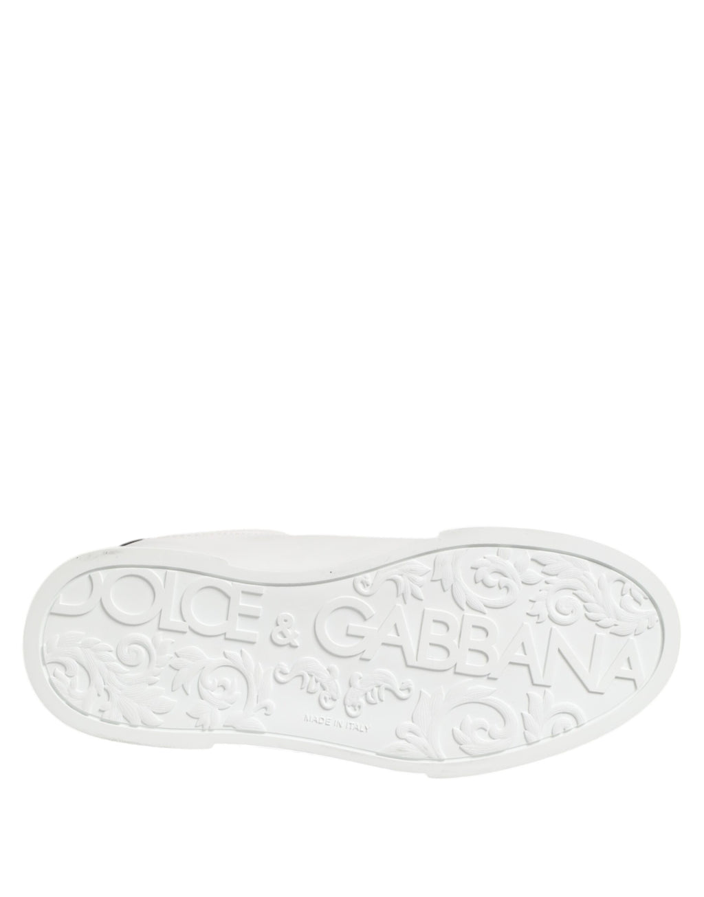 Dolce & Gabbana White Crown Patch Portofino Men Sneakers Shoes