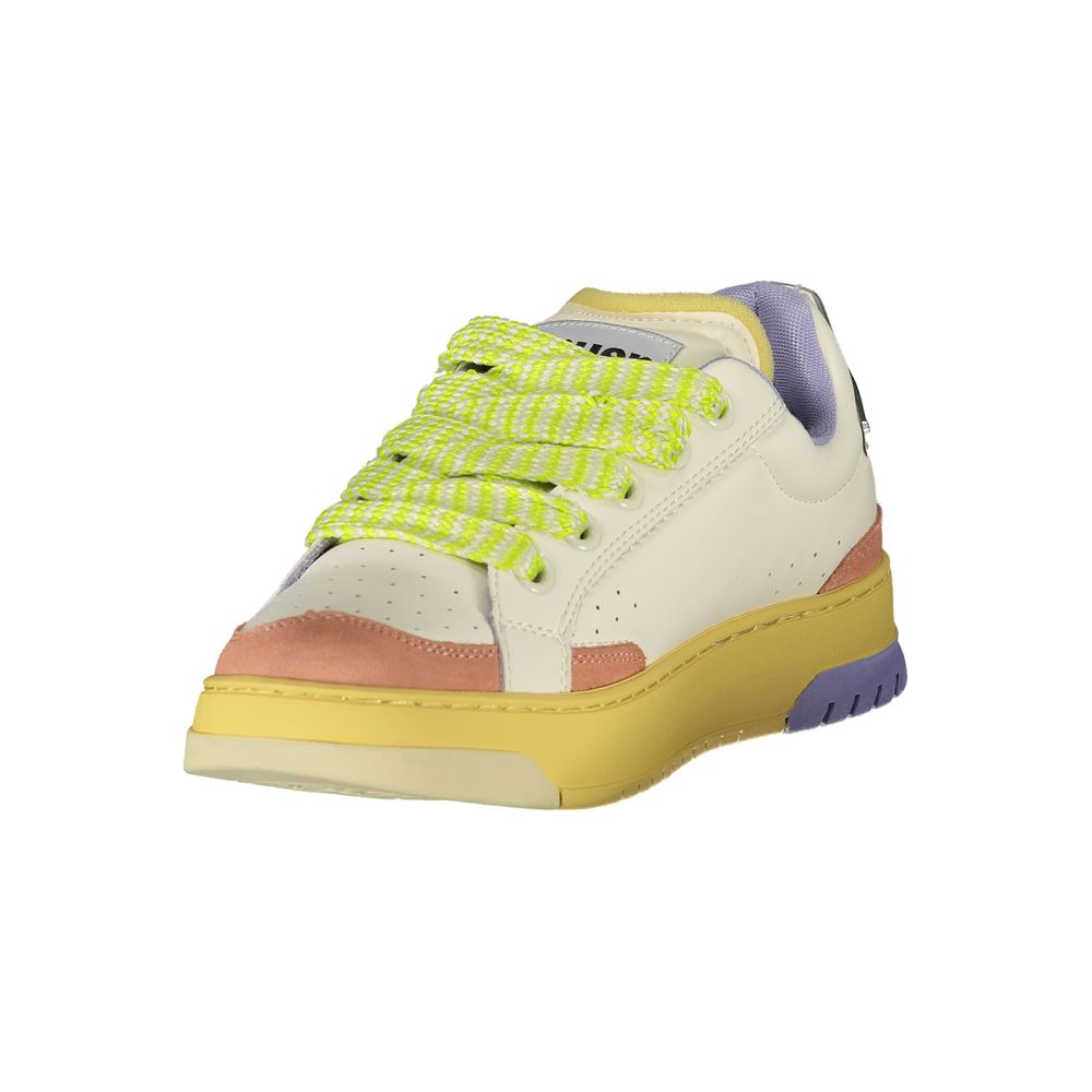 Blauer White Leather Women Sneaker | Regal Royce