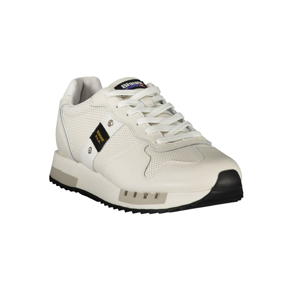 Blauer Bianco Polyurethane Men Sneaker | Regal Royce