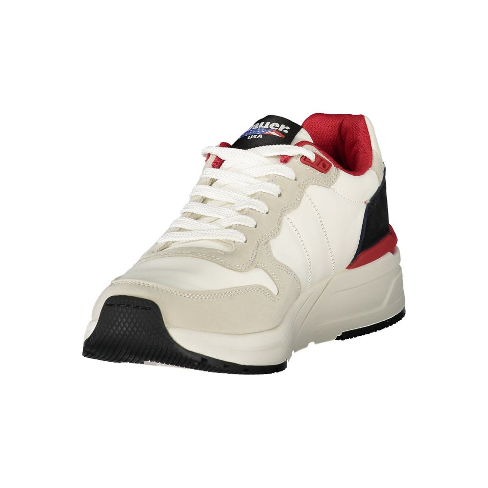 Blauer White Polyurethane Men Sneaker | Regal Royce