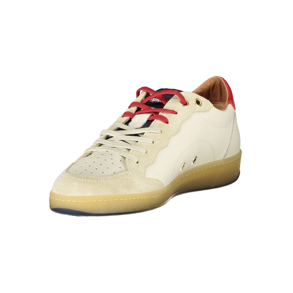 Blauer White Polyurethane Men Sneaker | Regal Royce