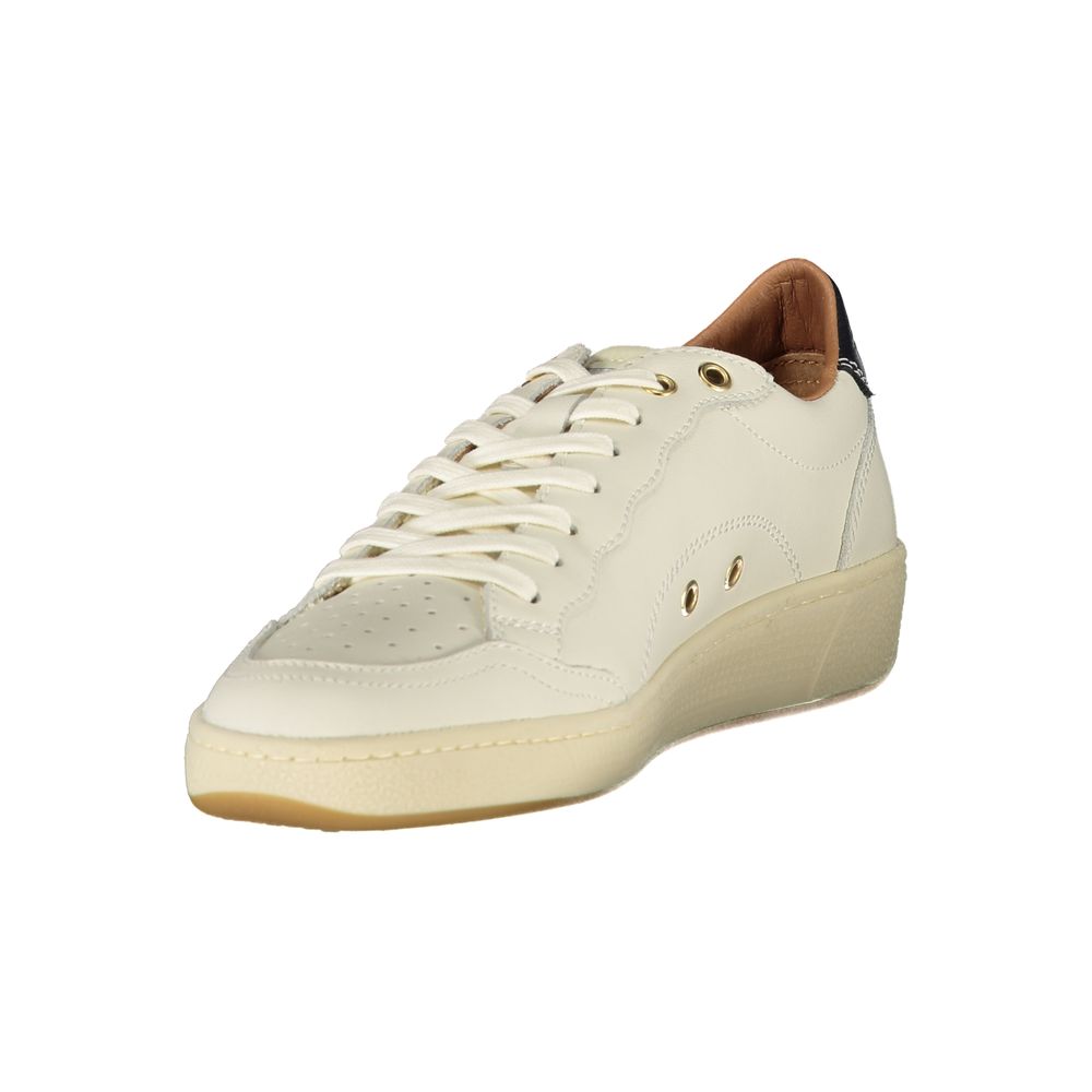 Blauer White Leather Women Sneaker | Regal Royce