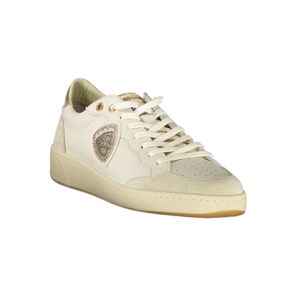 Blauer White Leather Women Sneaker | Regal Royce