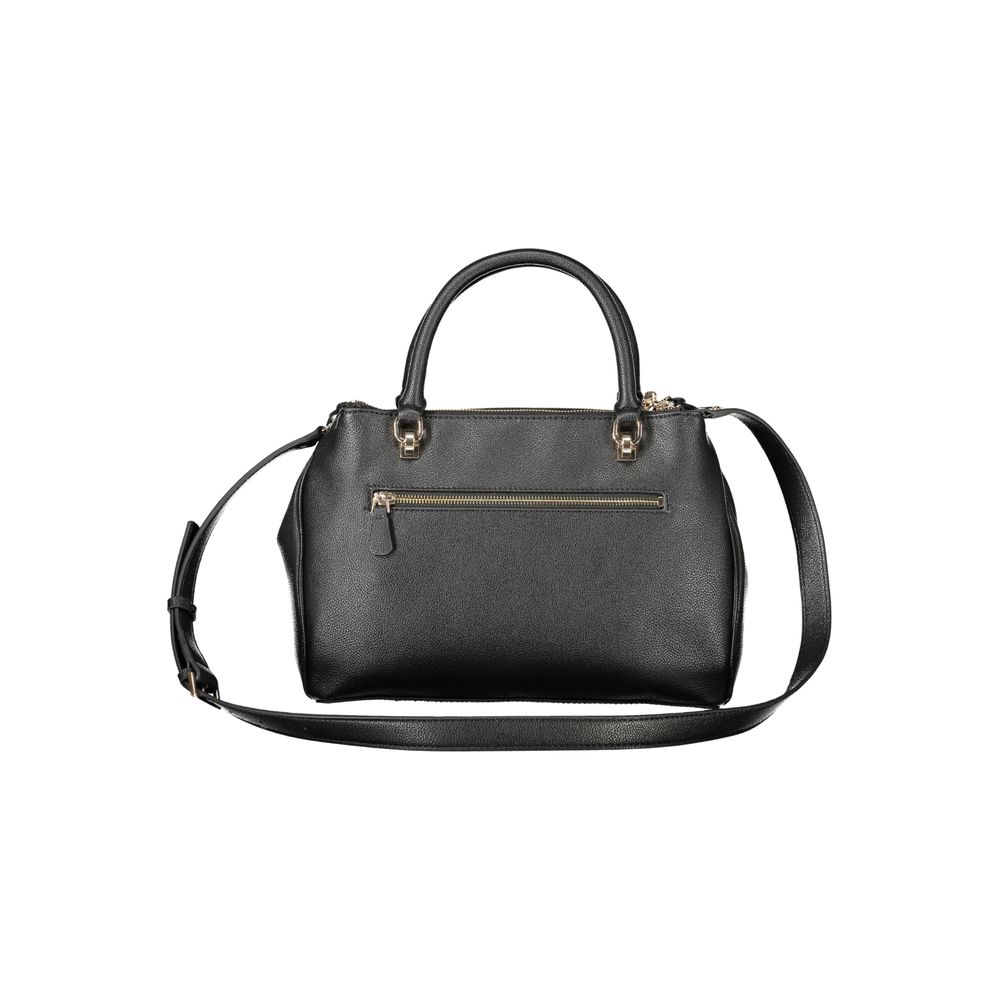 Guess Jeans Black Polyurethane Women's Handbag | Regal Royce