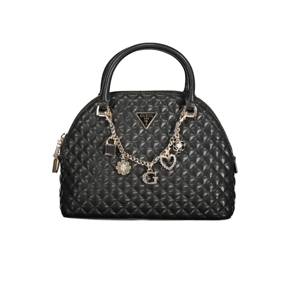 Guess Jeans Black Polyurethane Women Handbag | Regal Royce